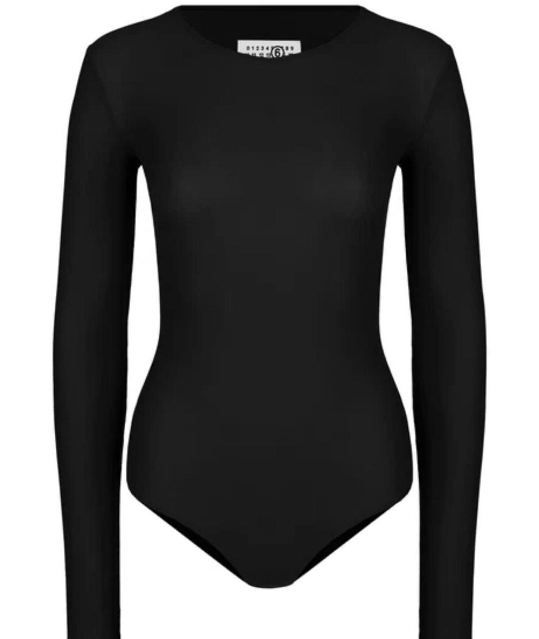 MM6 MAISON MARGIELA Черное полиамидовое боди, фото 3