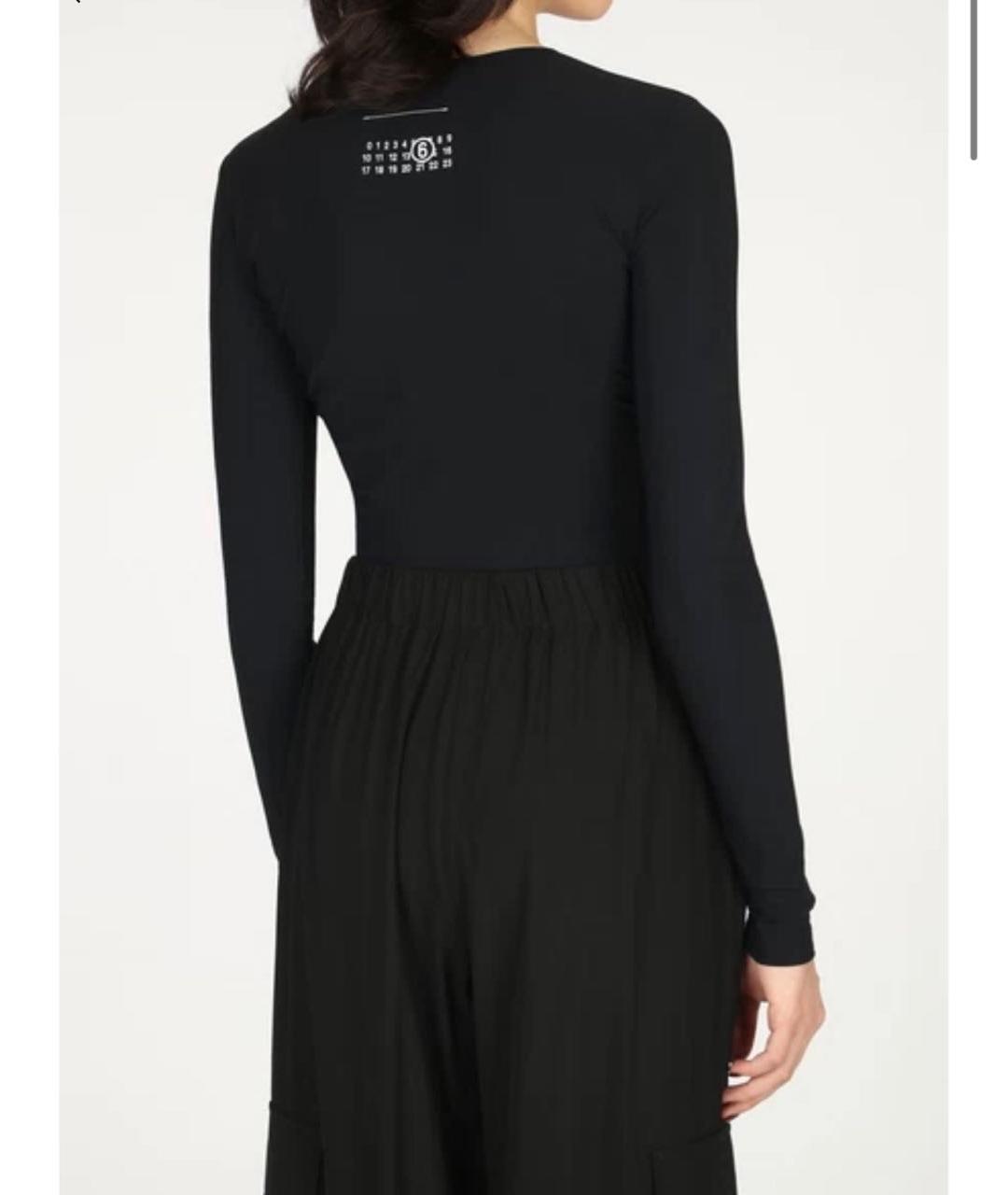 MM6 MAISON MARGIELA Черное полиамидовое боди, фото 2