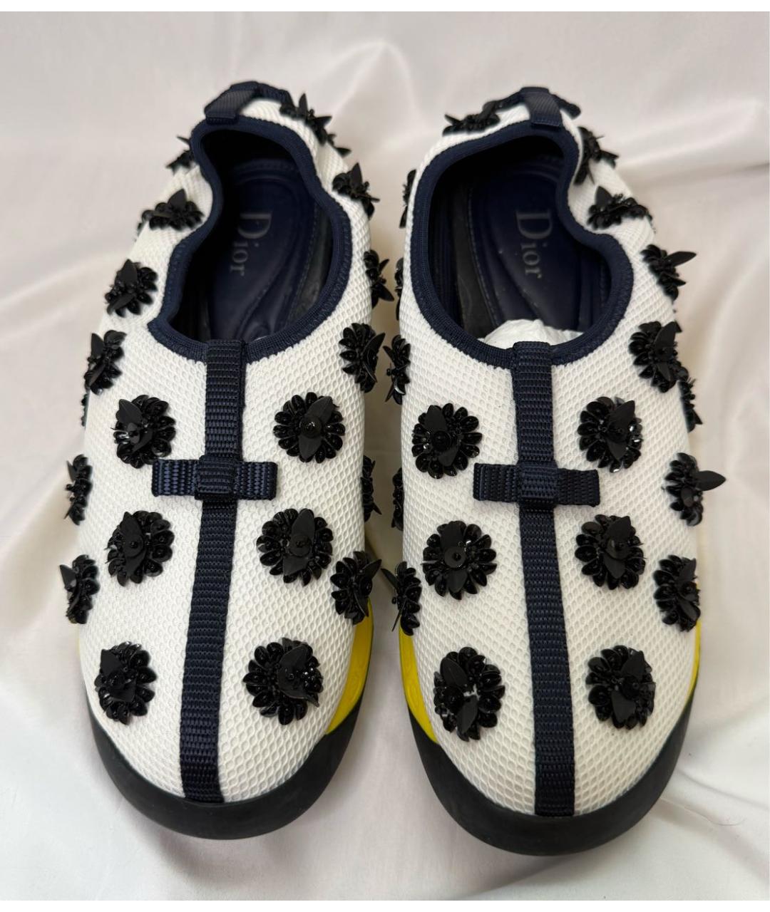 CHRISTIAN DIOR Белые неопреновые слипоны, фото 2