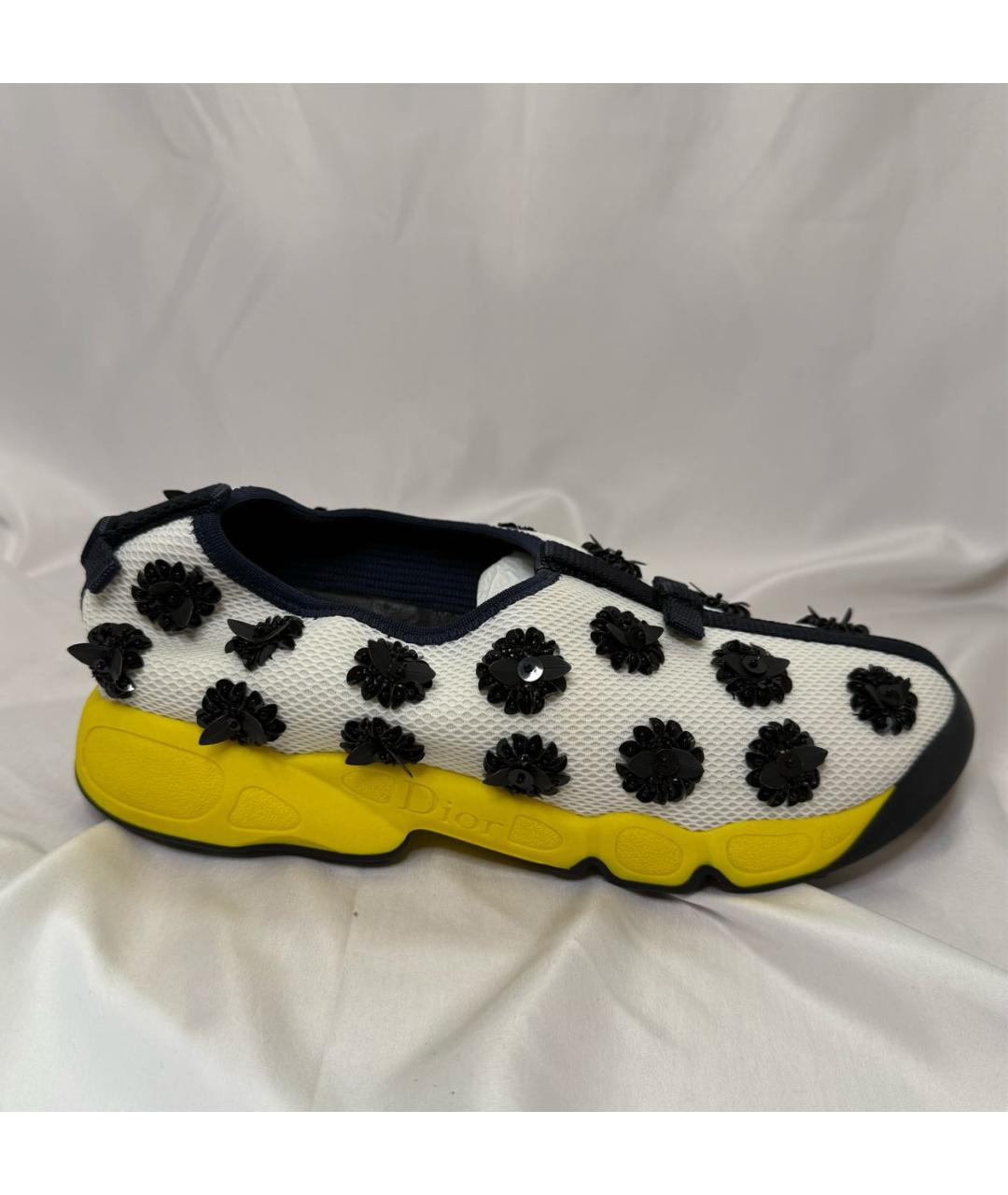 CHRISTIAN DIOR Белые неопреновые слипоны, фото 6
