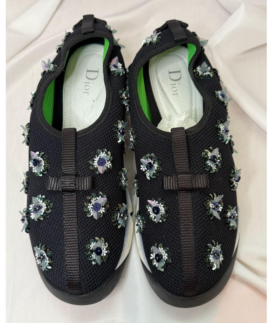 CHRISTIAN DIOR Темно-синие неопреновые слипоны, фото 2