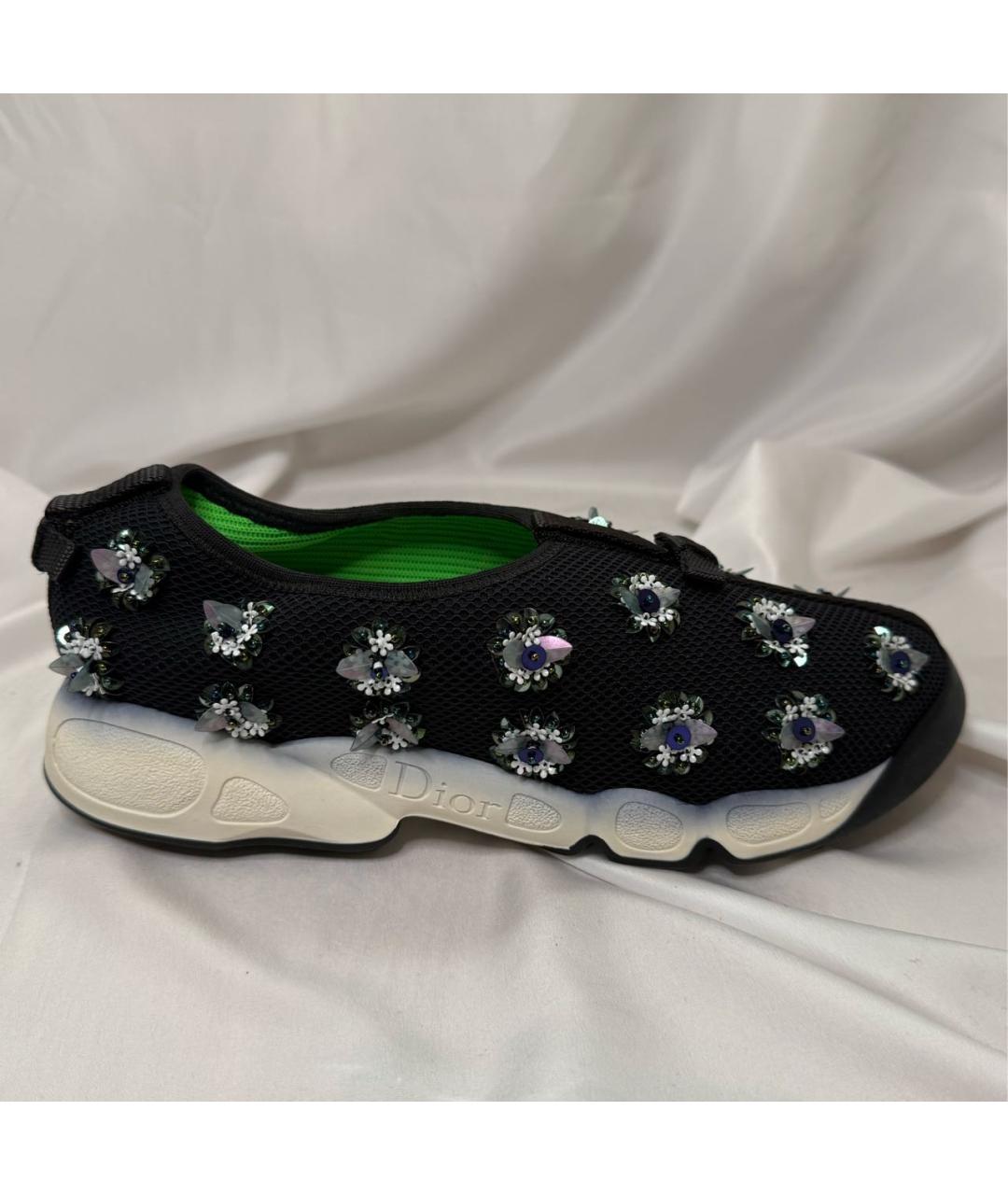 CHRISTIAN DIOR Темно-синие неопреновые слипоны, фото 7