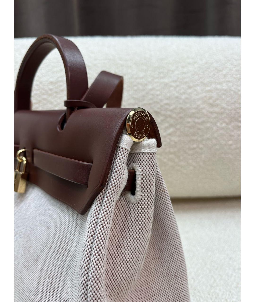 HERMES Коричневая сумка с короткими ручками, фото 6