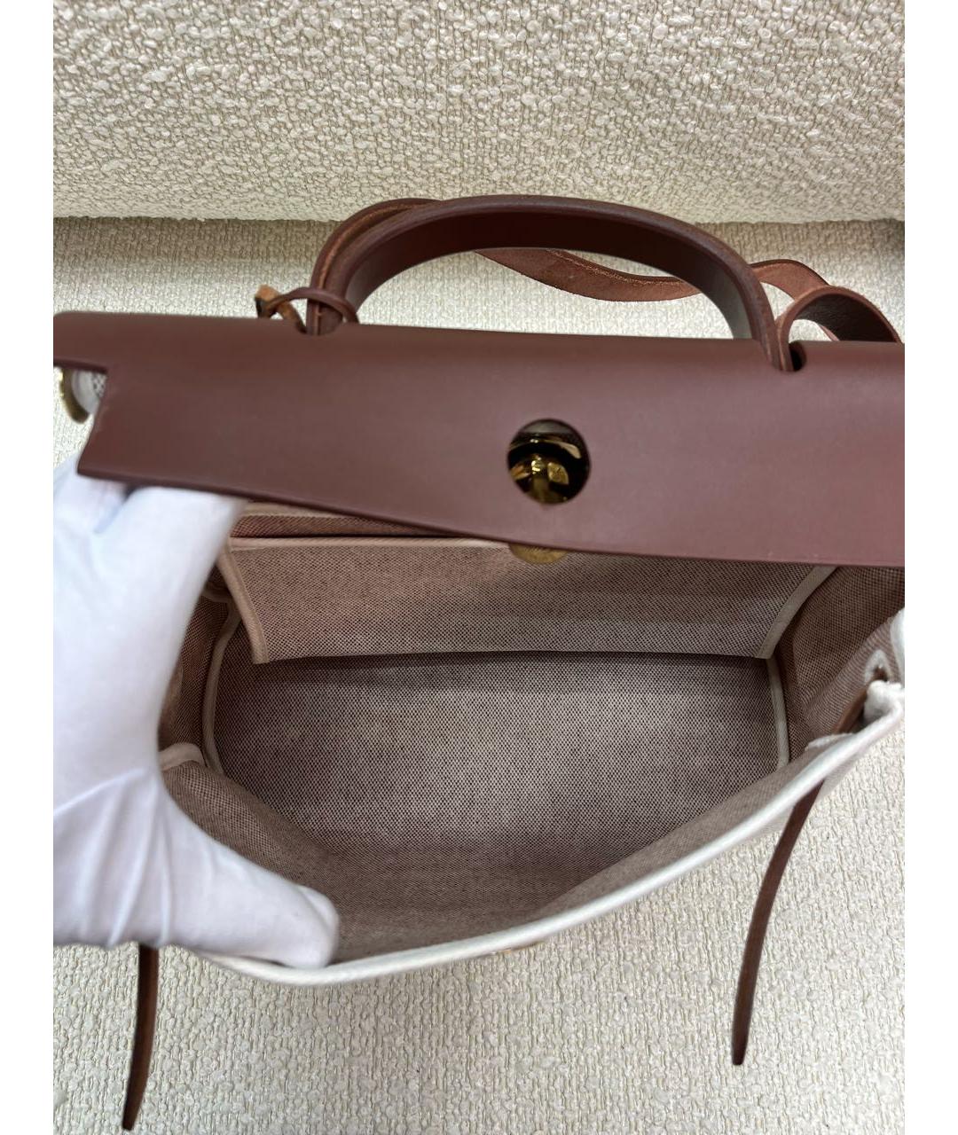 HERMES Коричневая сумка с короткими ручками, фото 4