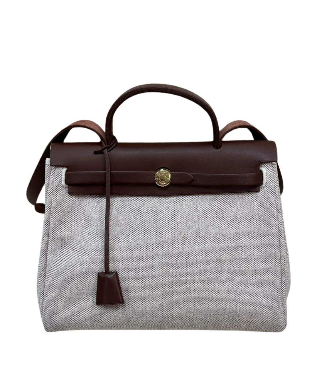 HERMES Коричневая сумка с короткими ручками, фото 1