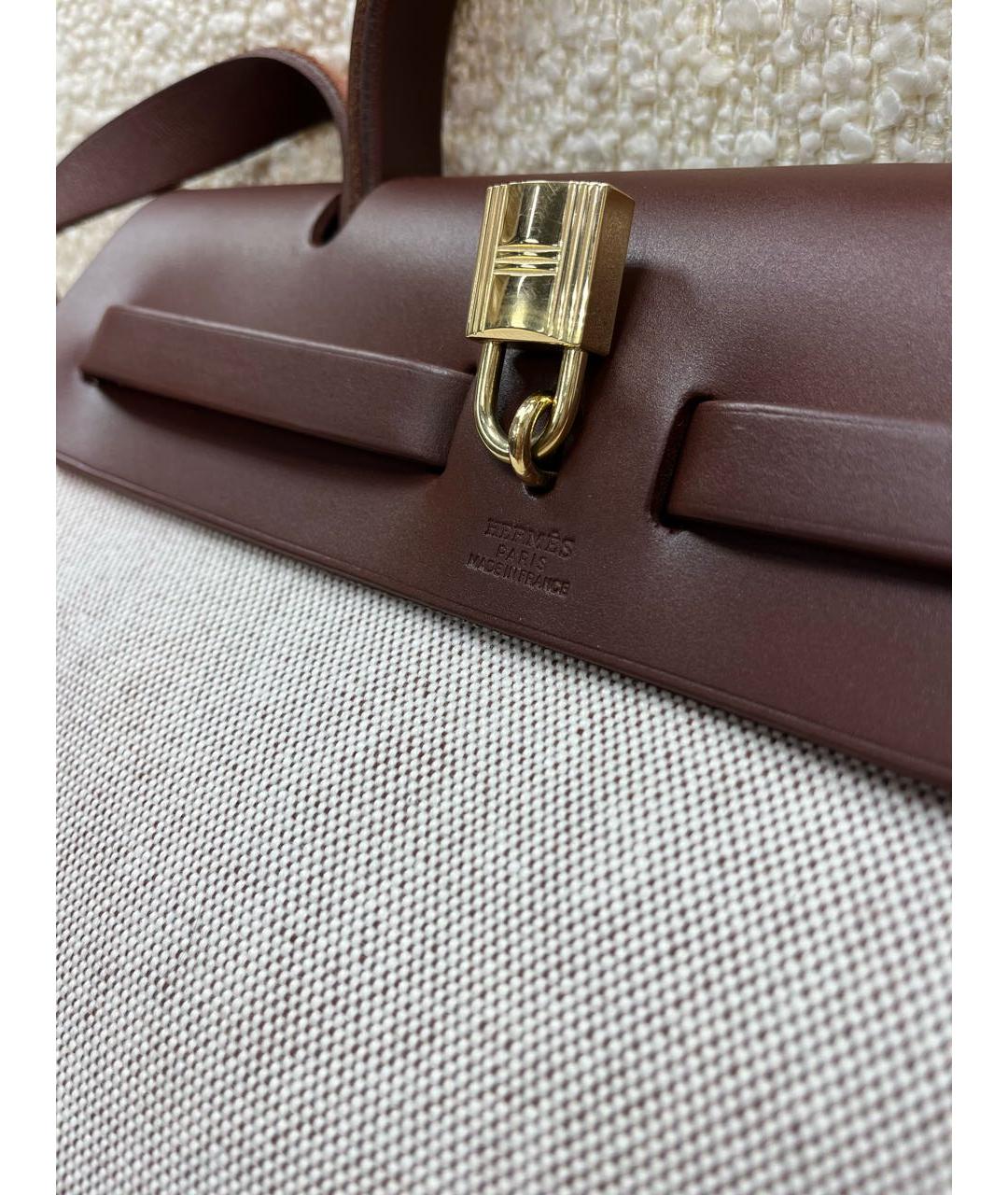 HERMES Коричневая сумка с короткими ручками, фото 7