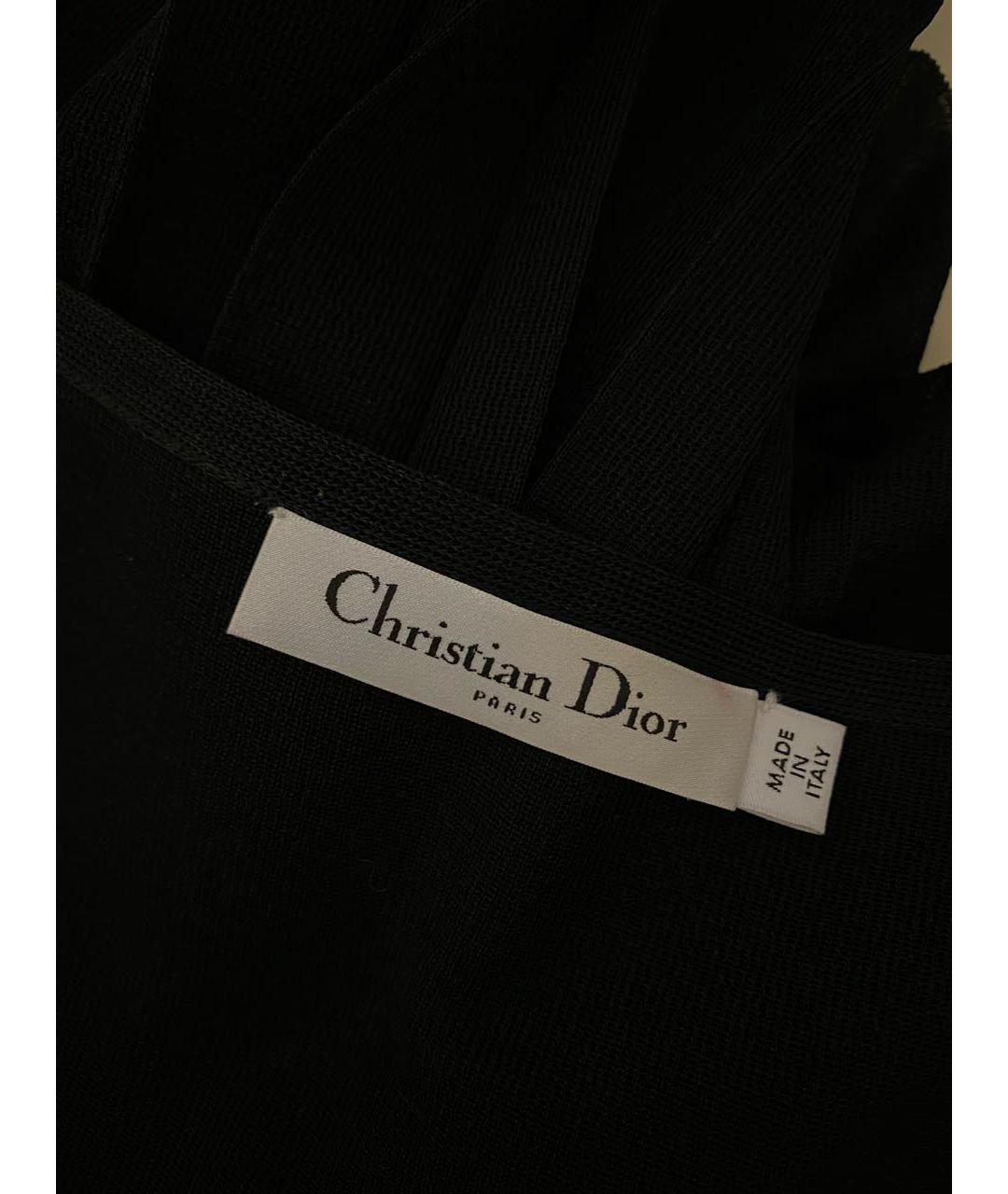 CHRISTIAN DIOR Темно-синяя юбка миди, фото 6