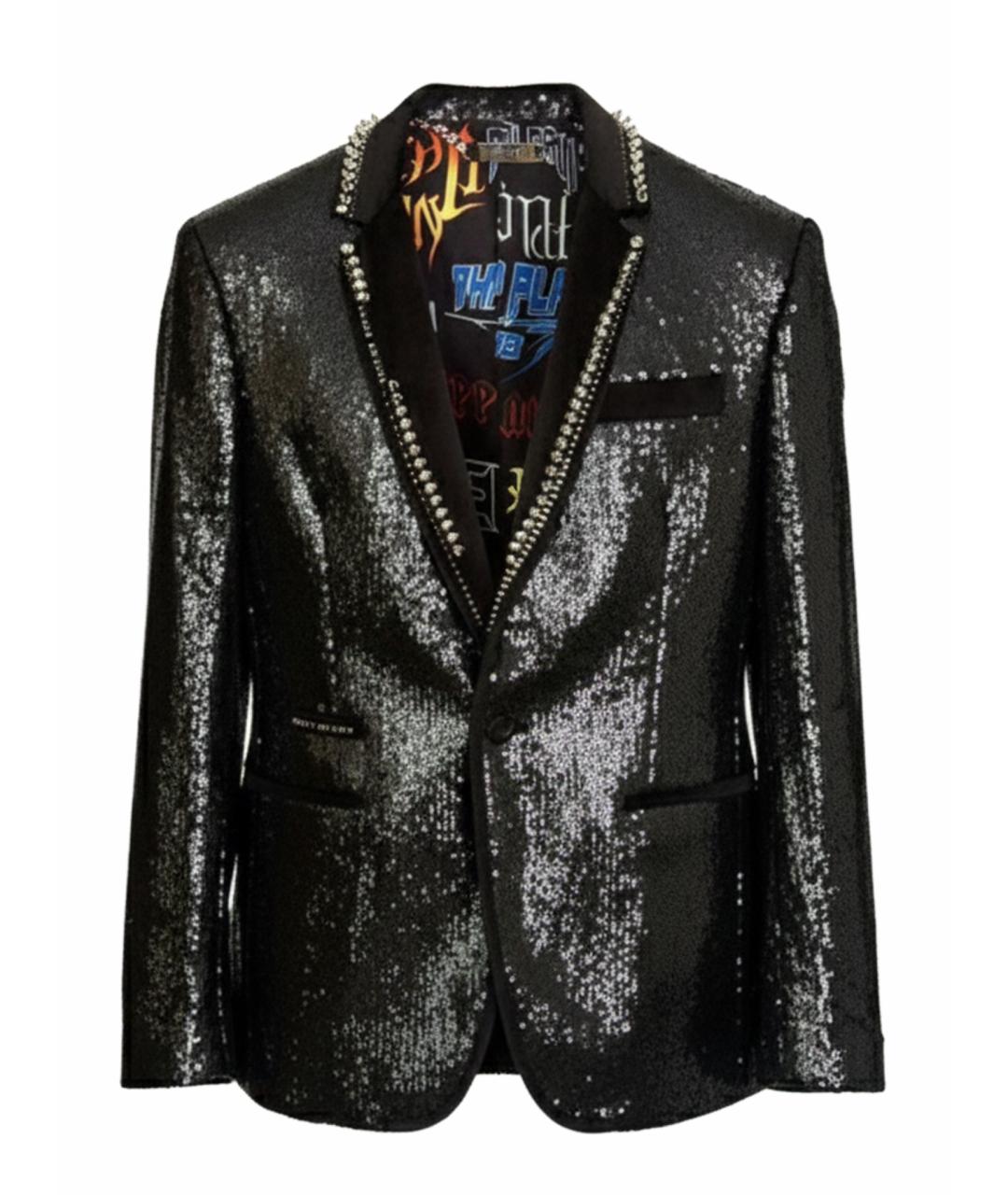 PHILIPP PLEIN Черный хлопковый пиджак, фото 1