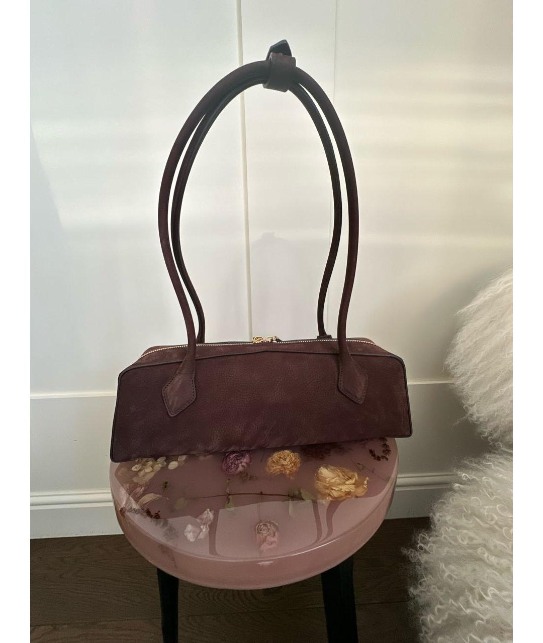 ALAIA Коричневая кожаная сумка с короткими ручками, фото 3