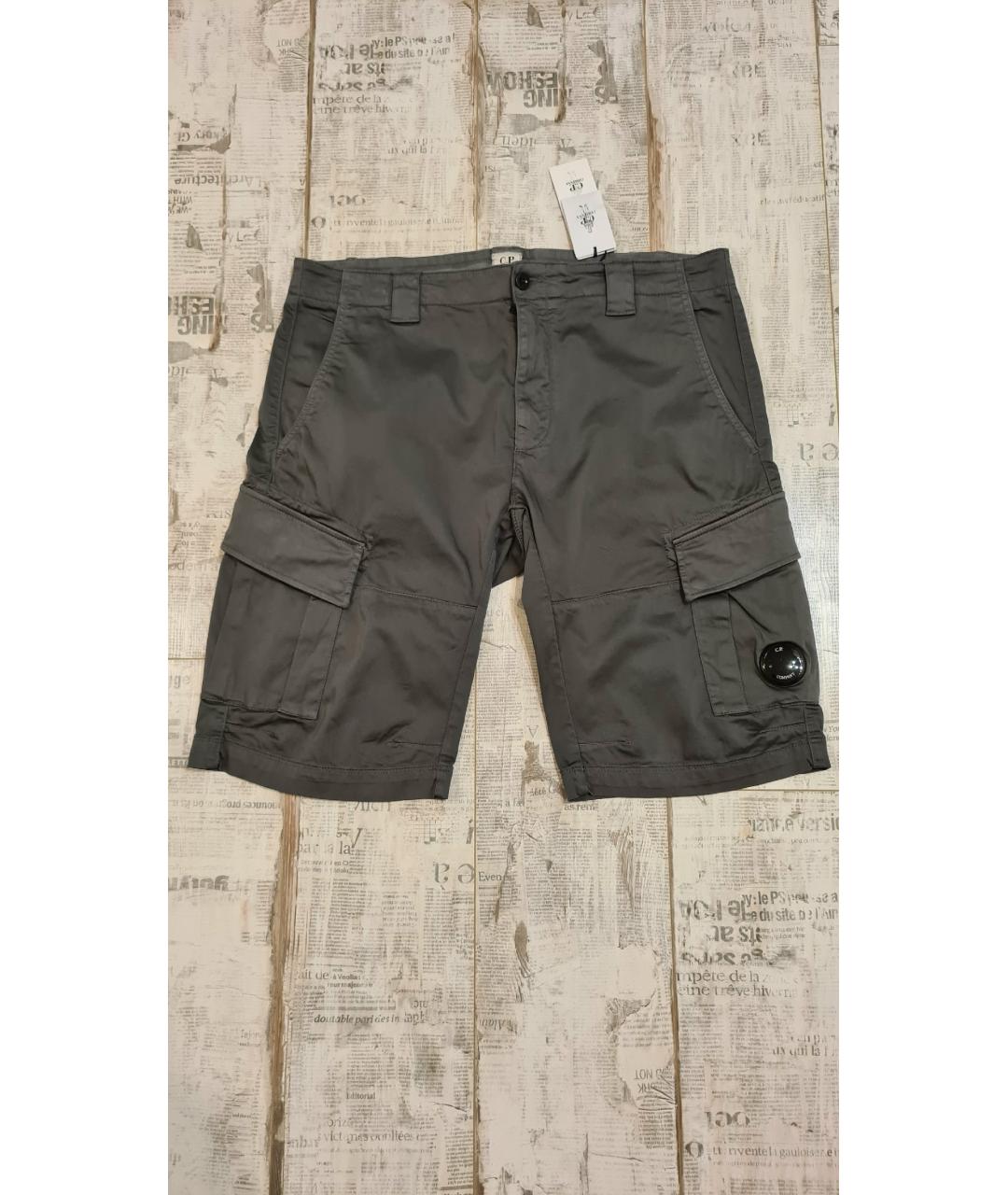 CP COMPANY Серые хлопковые шорты, фото 4