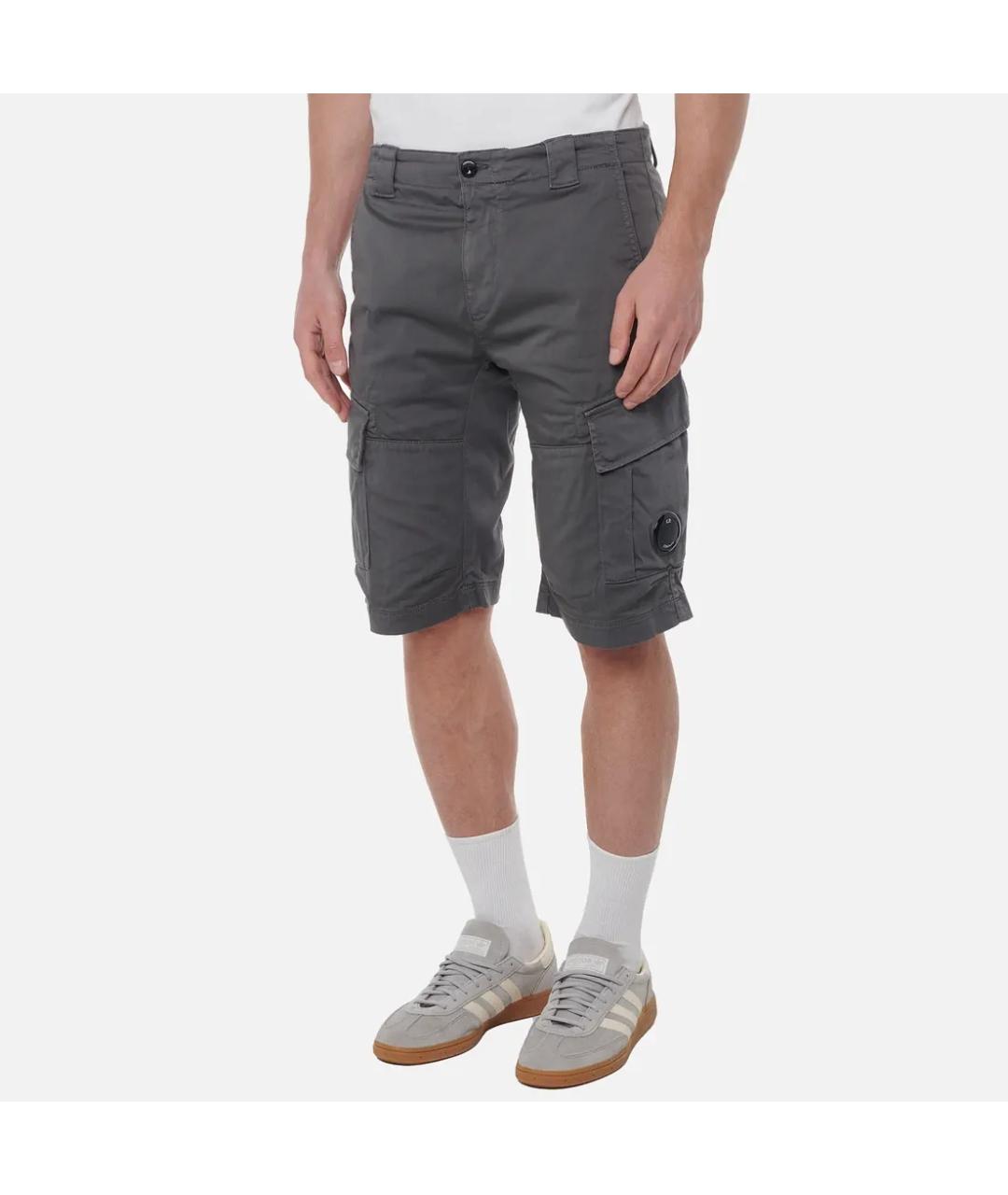 CP COMPANY Серые хлопковые шорты, фото 2