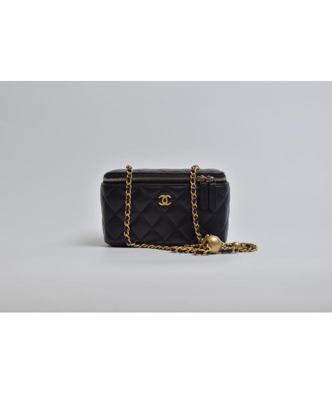 CHANEL Черная кожаная сумка через плечо, фото 9