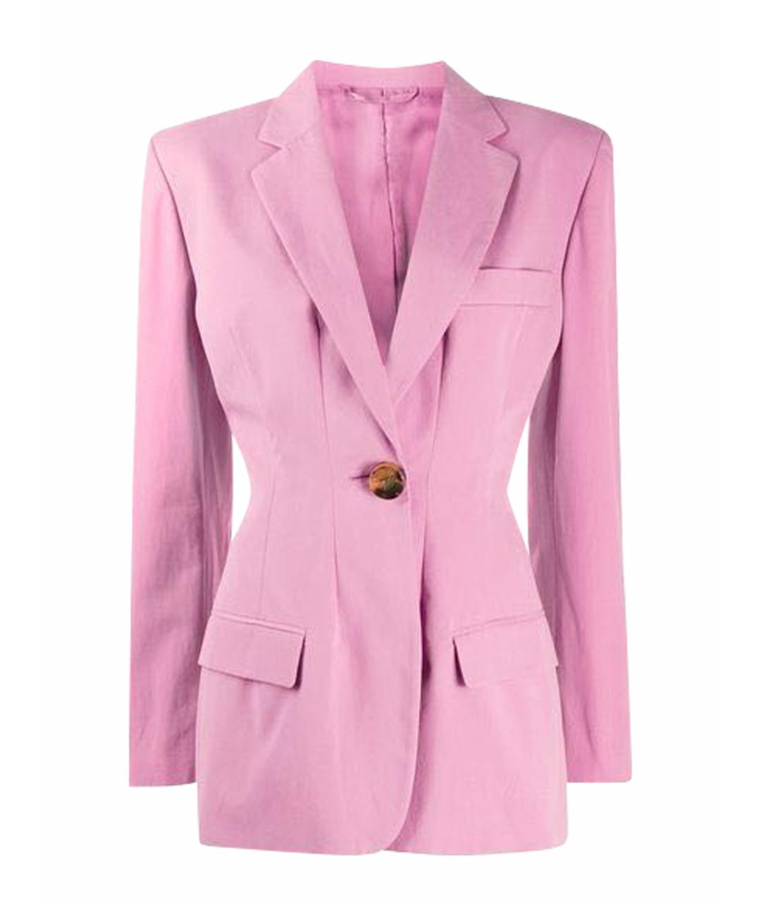 THE ATTICO Розовый хлопковый жакет/пиджак, фото 1