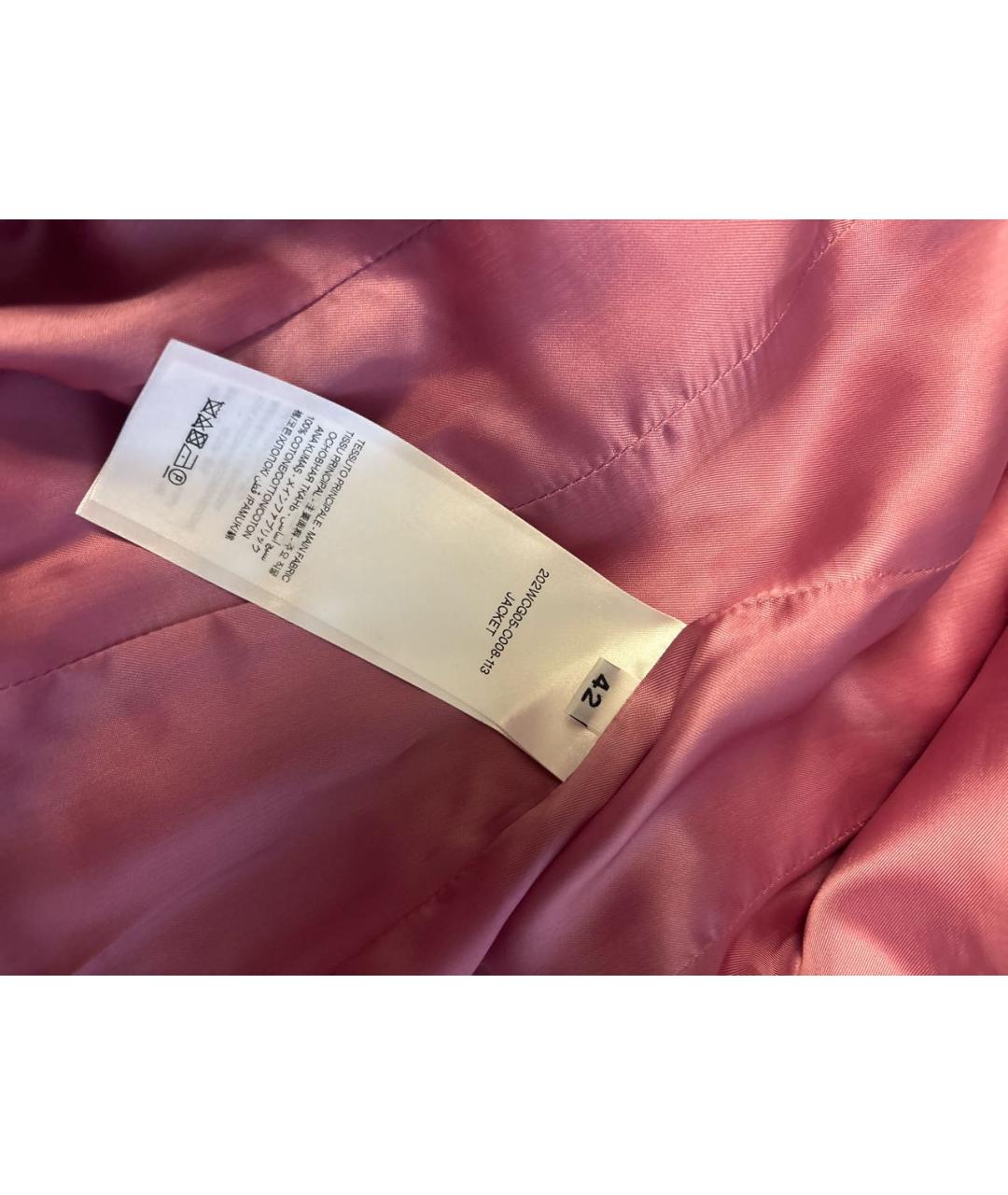 THE ATTICO Розовый хлопковый жакет/пиджак, фото 5