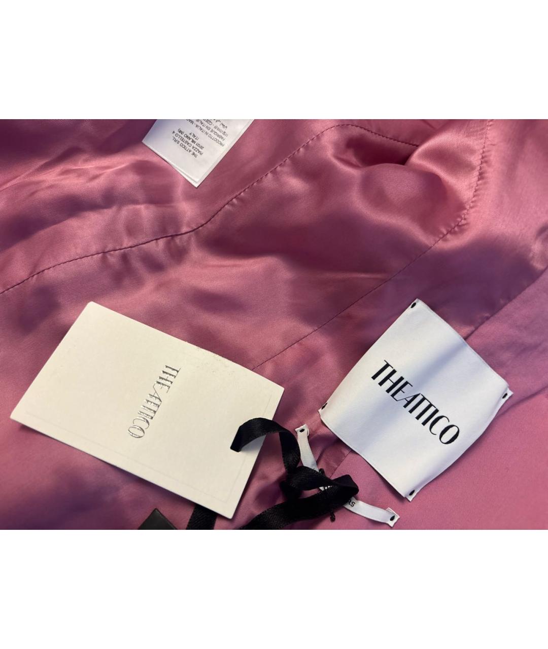 THE ATTICO Розовый хлопковый жакет/пиджак, фото 4