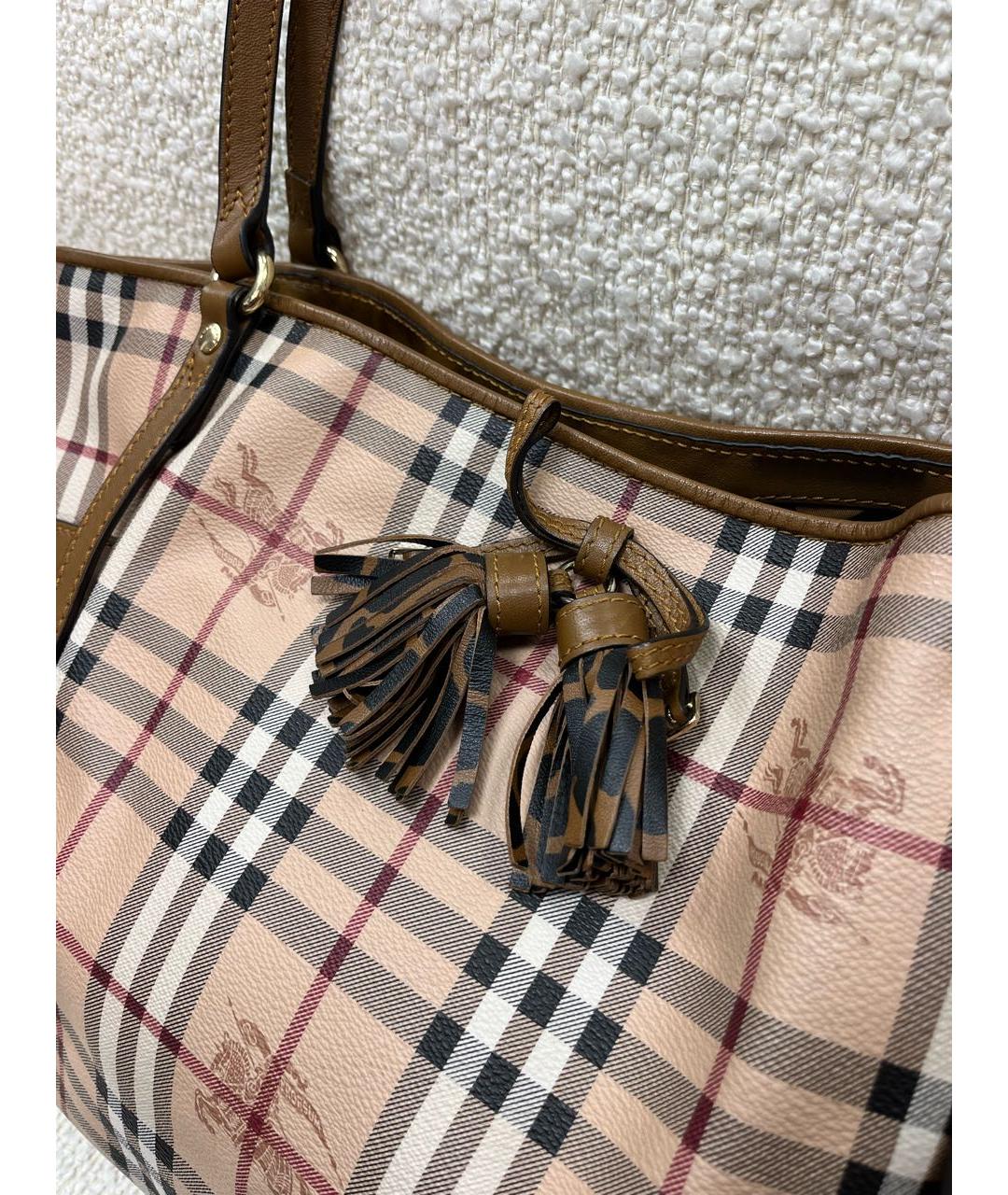 BURBERRY Бежевая сумка тоут, фото 8