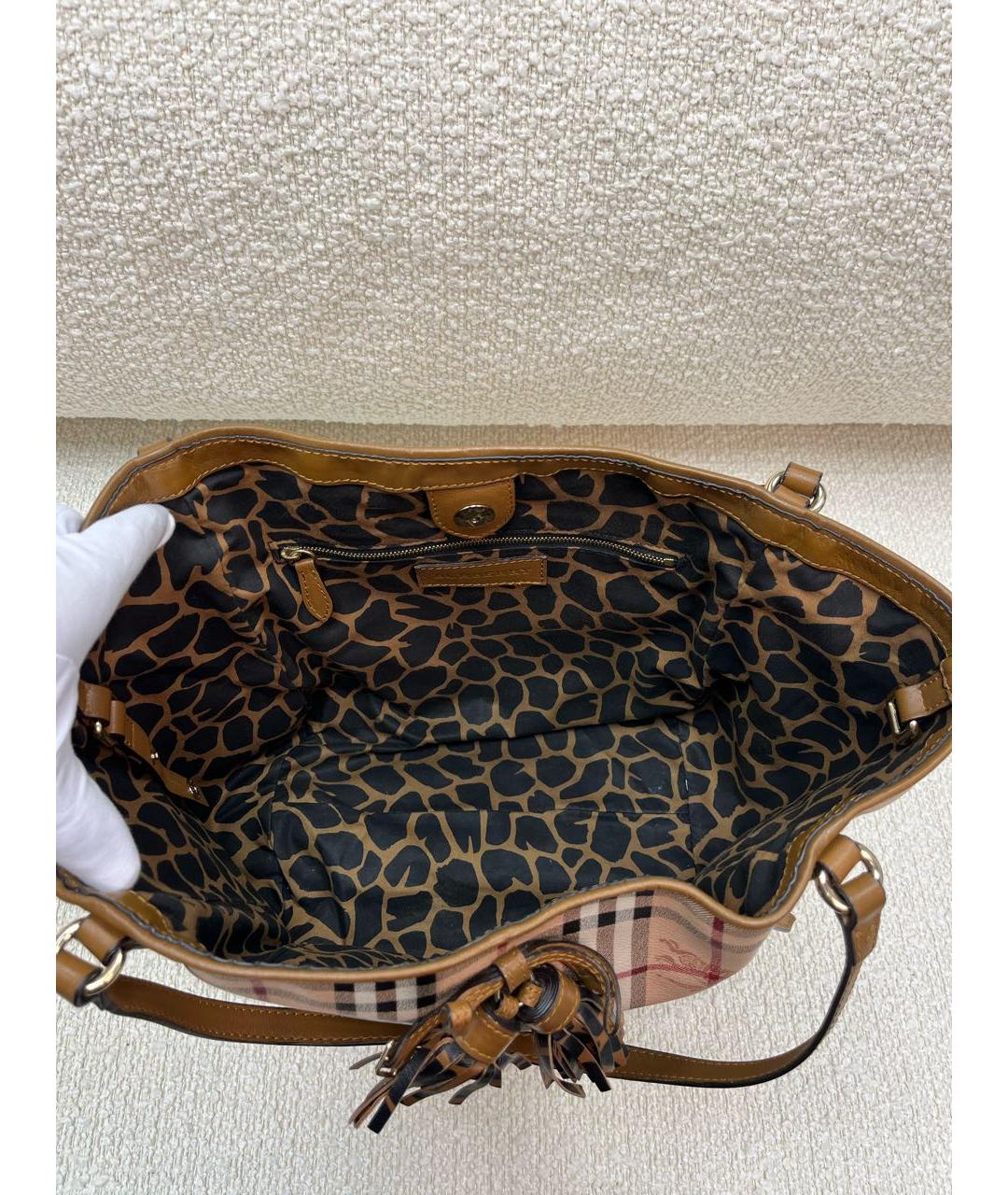 BURBERRY Бежевая сумка тоут, фото 4