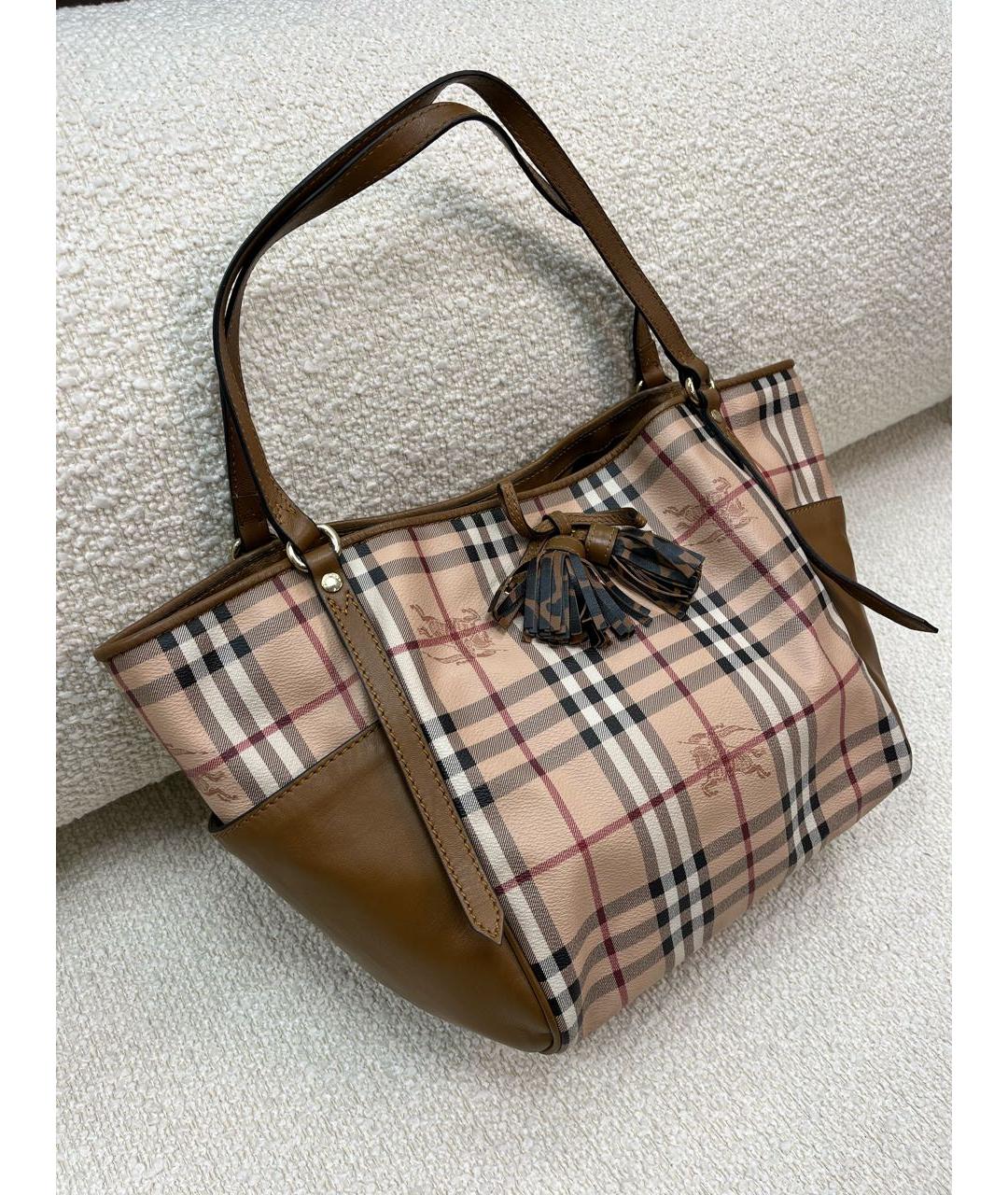 BURBERRY Бежевая сумка тоут, фото 6