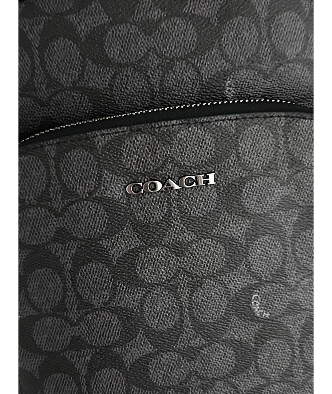 COACH Черная кожаная сумка на плечо, фото 6