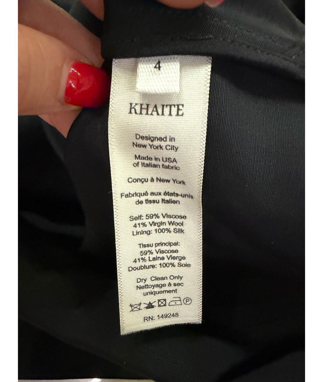 KHAITE Черная шелковая рубашка, фото 4