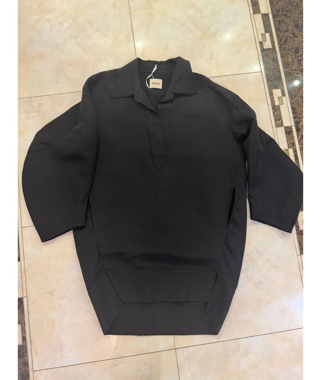 KHAITE Черная шелковая рубашка, фото 9