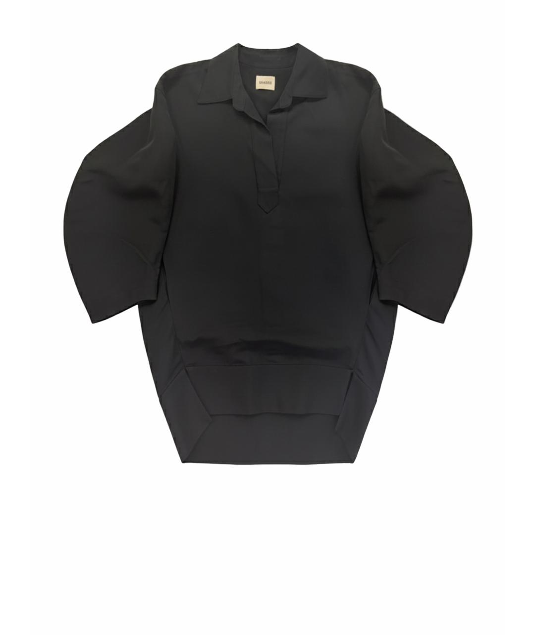 KHAITE Черная шелковая рубашка, фото 1