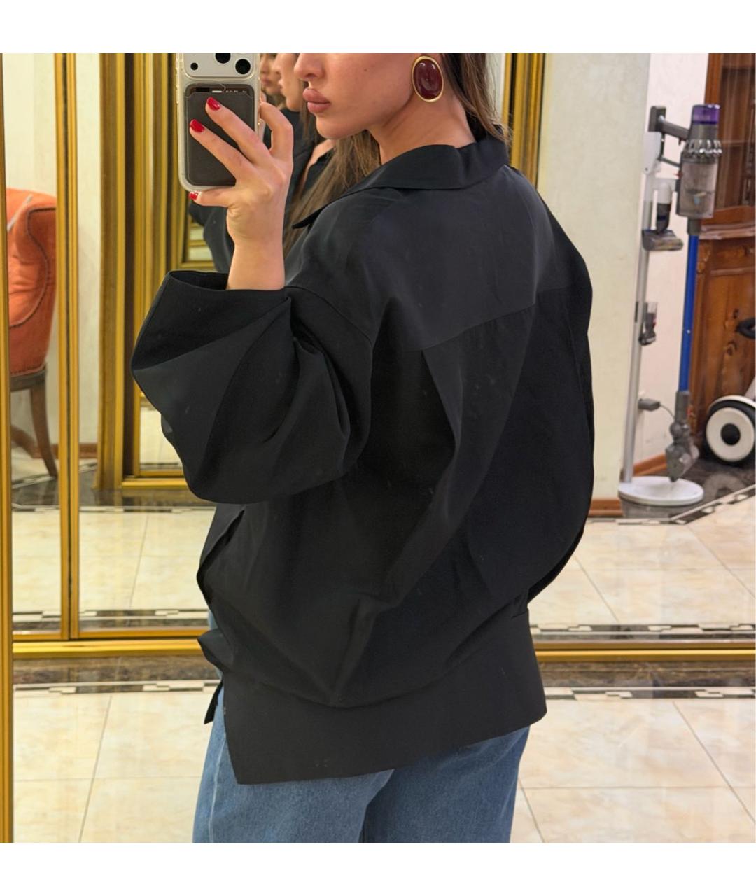 KHAITE Черная шелковая рубашка, фото 2