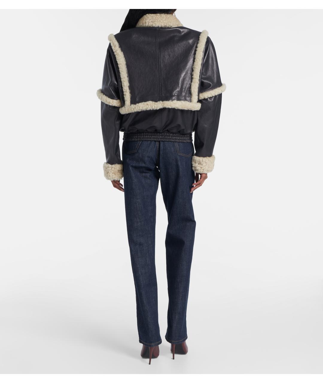 MAGDA BUTRYM Темно-синяя кожаная куртка, фото 4