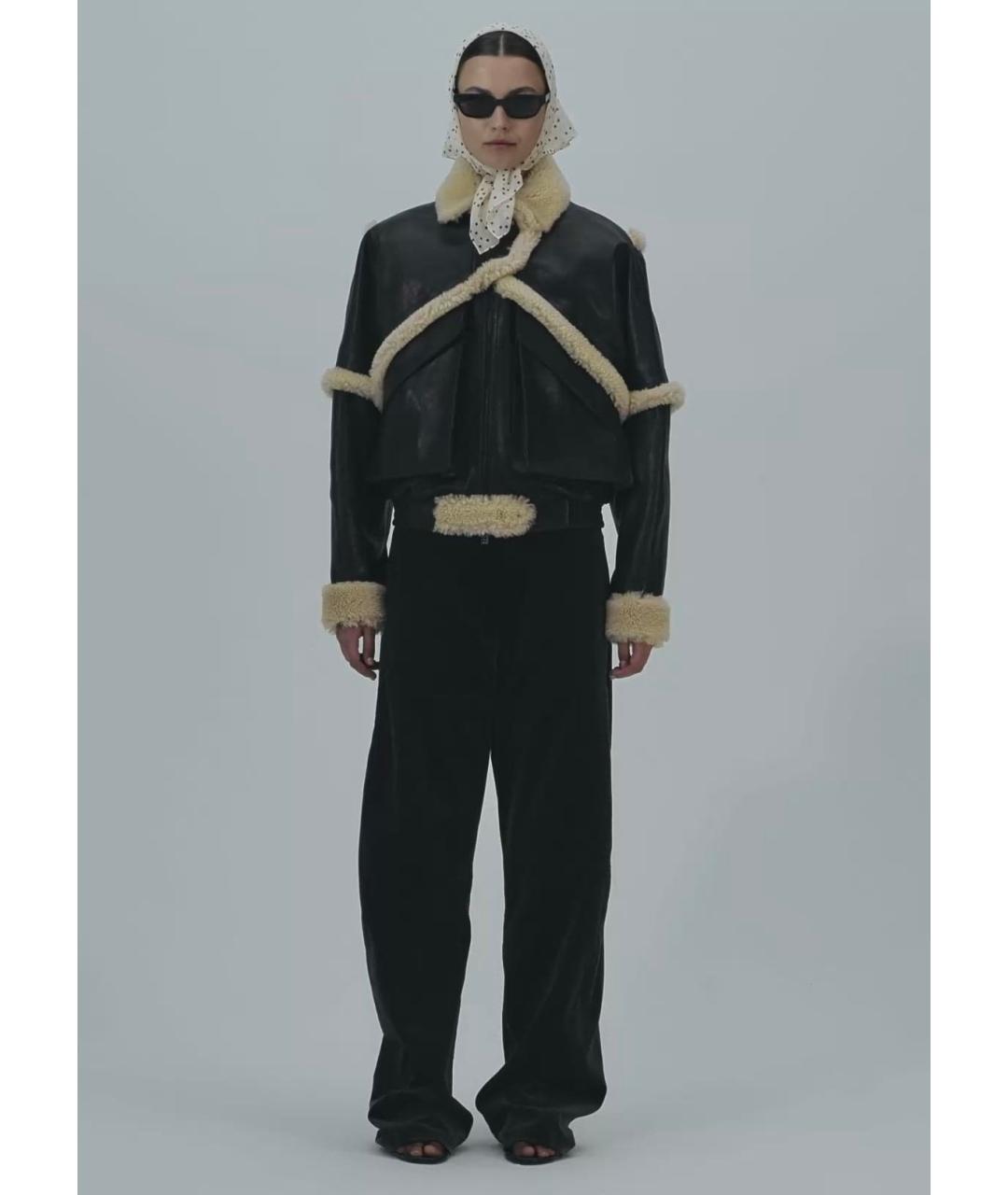 MAGDA BUTRYM Темно-синяя кожаная куртка, фото 6