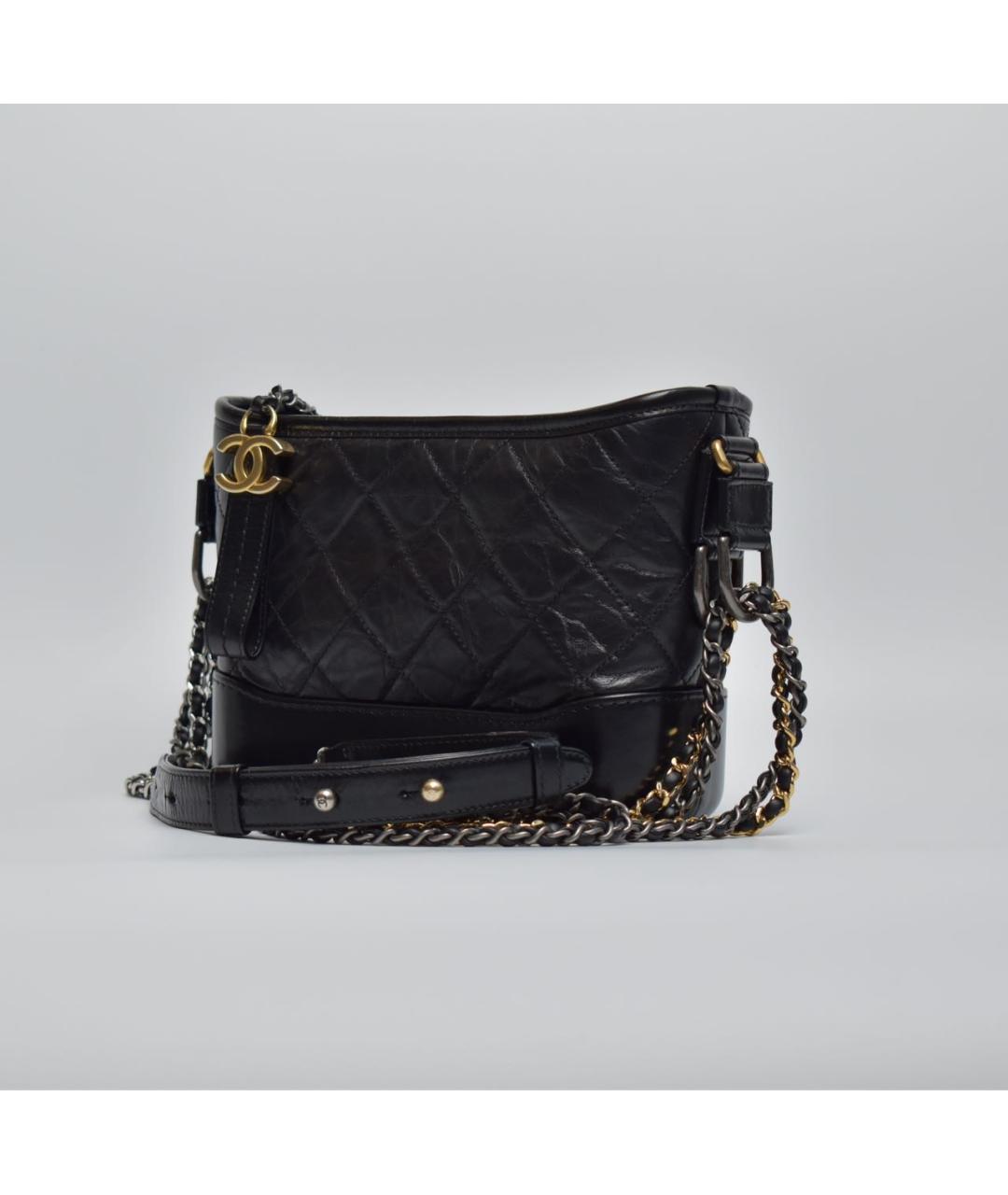 CHANEL Черная кожаная сумка через плечо, фото 2