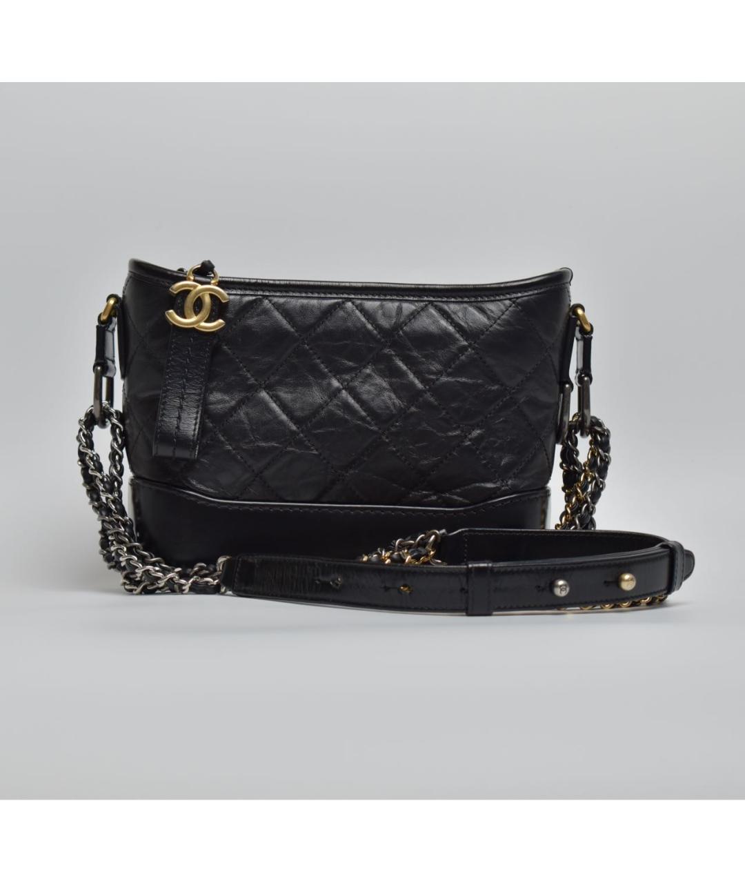CHANEL Черная кожаная сумка через плечо, фото 9