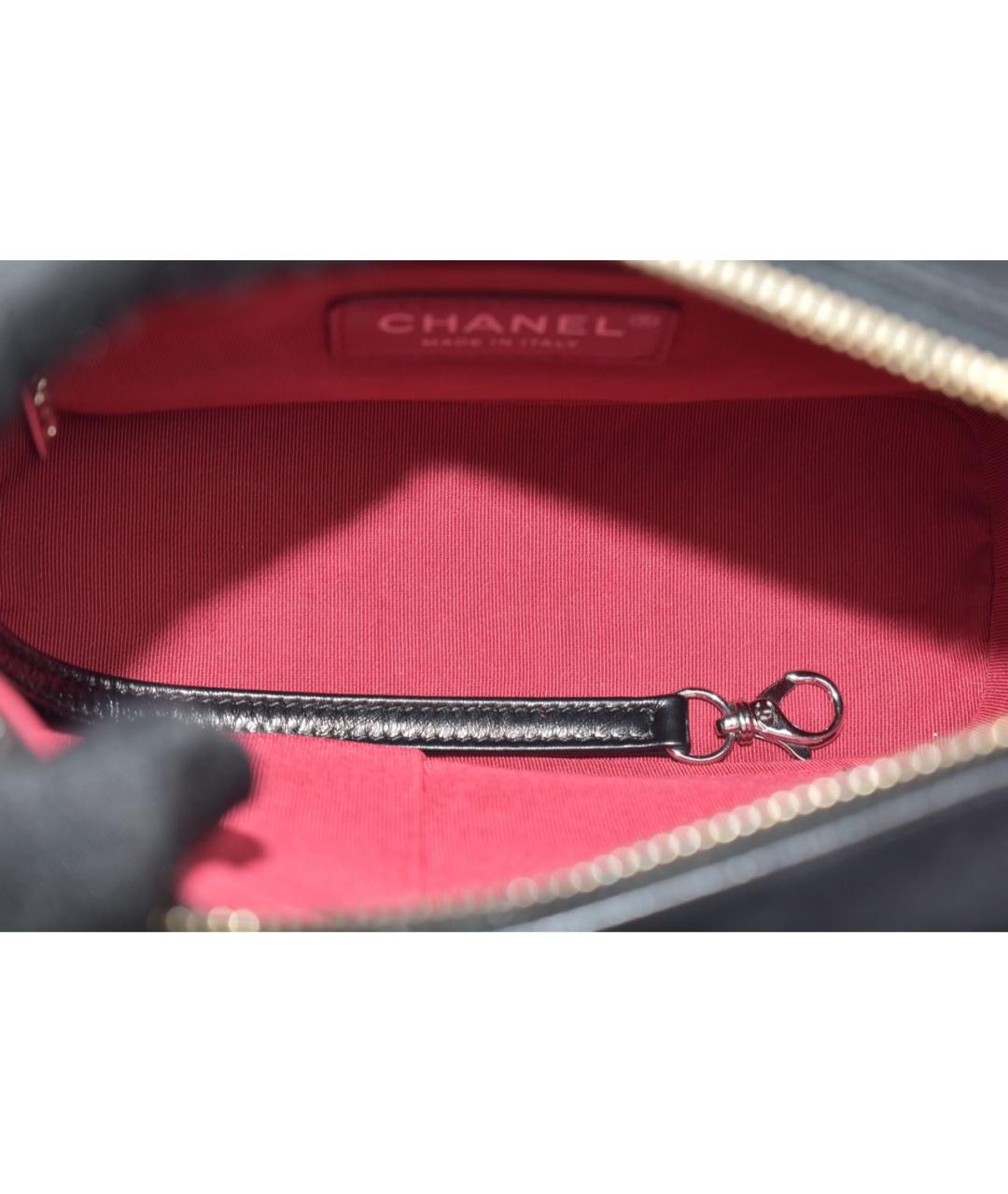 CHANEL Черная кожаная сумка через плечо, фото 4