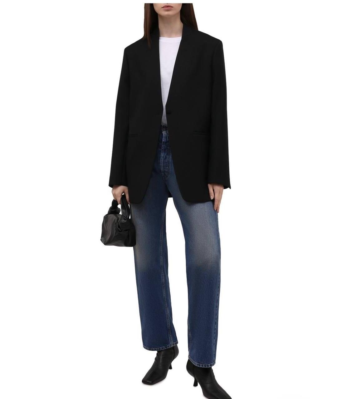 MAISON MARGIELA Синие хлопковые прямые джинсы, фото 4