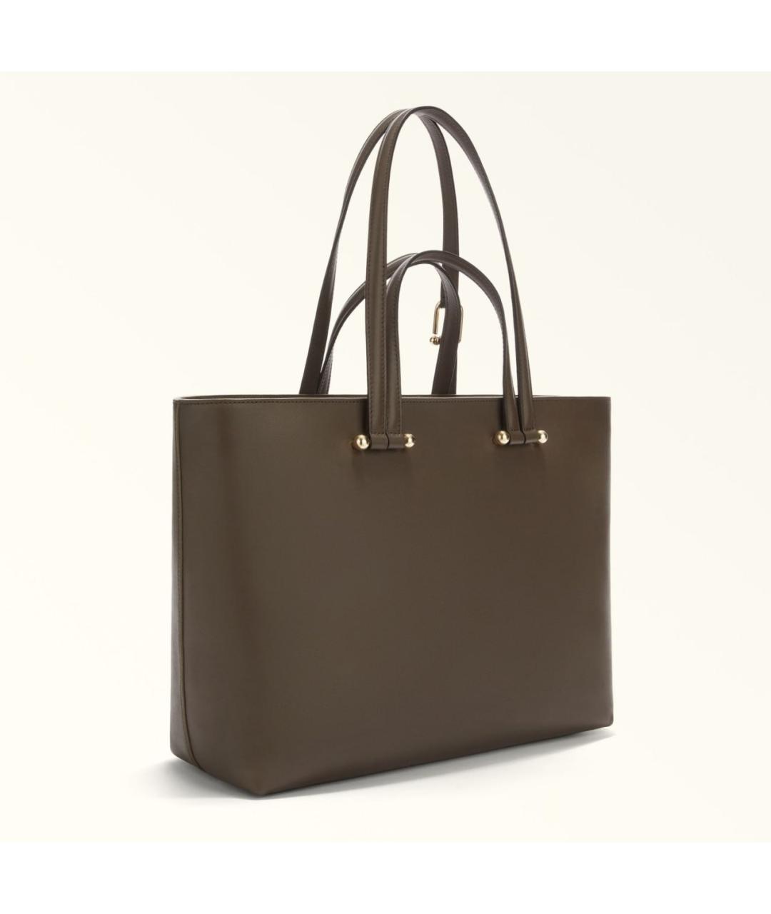 FURLA Коричневая кожаная сумка тоут, фото 2
