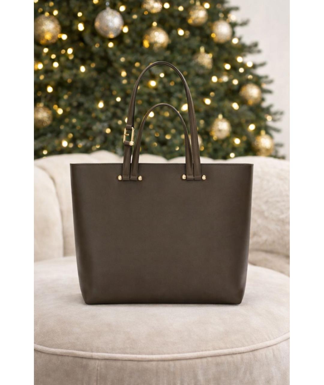 FURLA Коричневая кожаная сумка тоут, фото 5