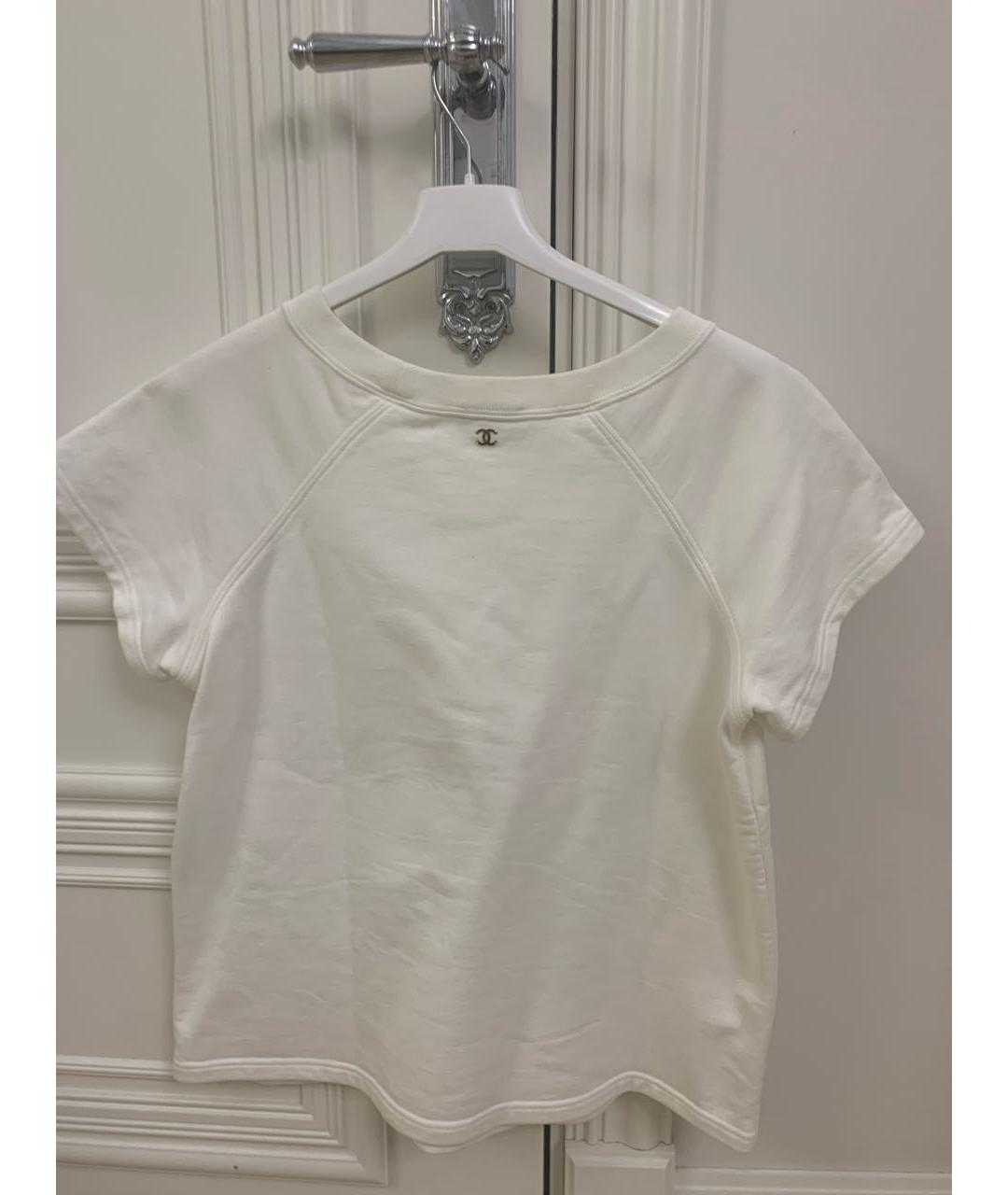 CHANEL Белая хлопковая футболка, фото 2