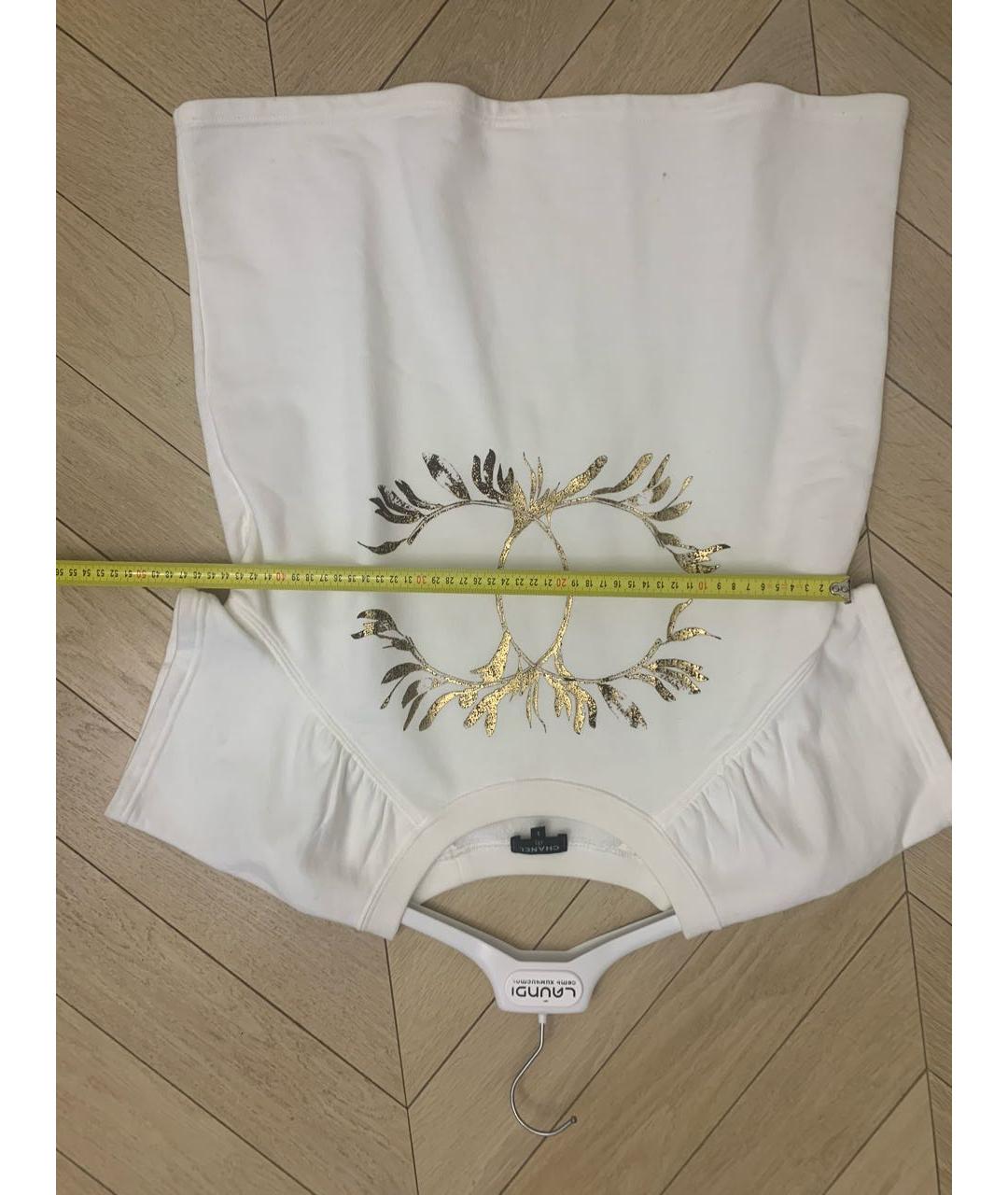 CHANEL Белая хлопковая футболка, фото 3