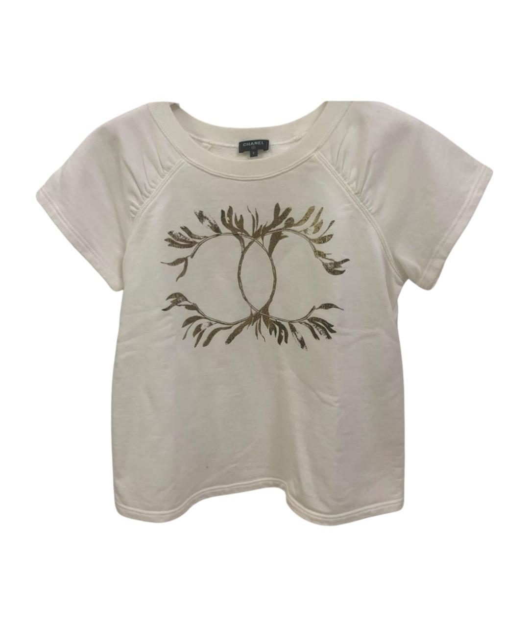 CHANEL Белая хлопковая футболка, фото 1