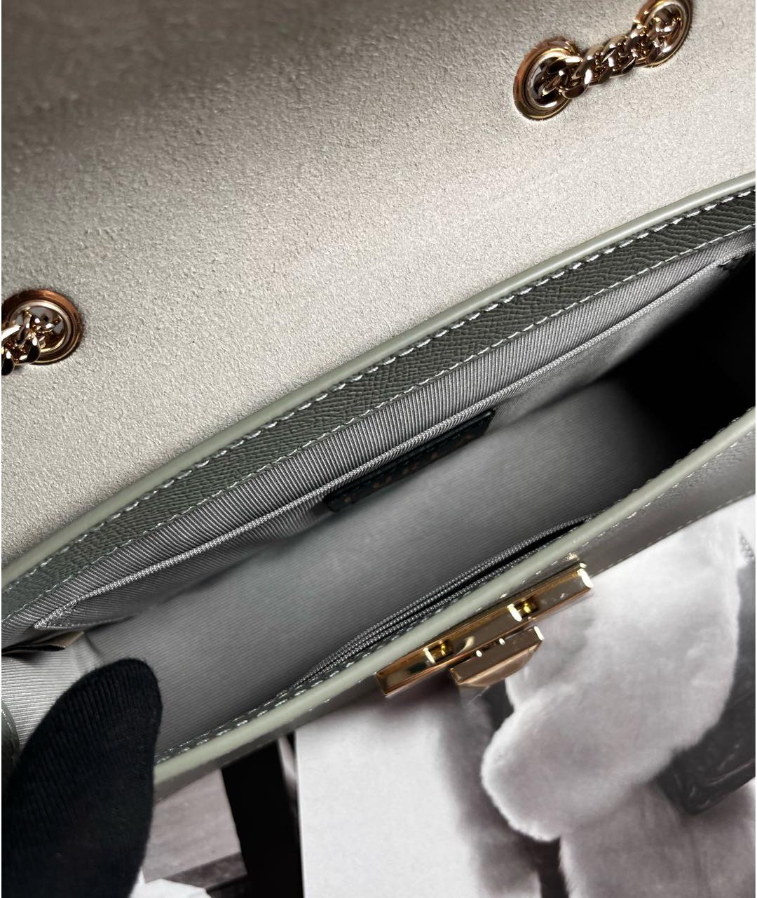 FURLA Серая кожаная сумка через плечо, фото 6