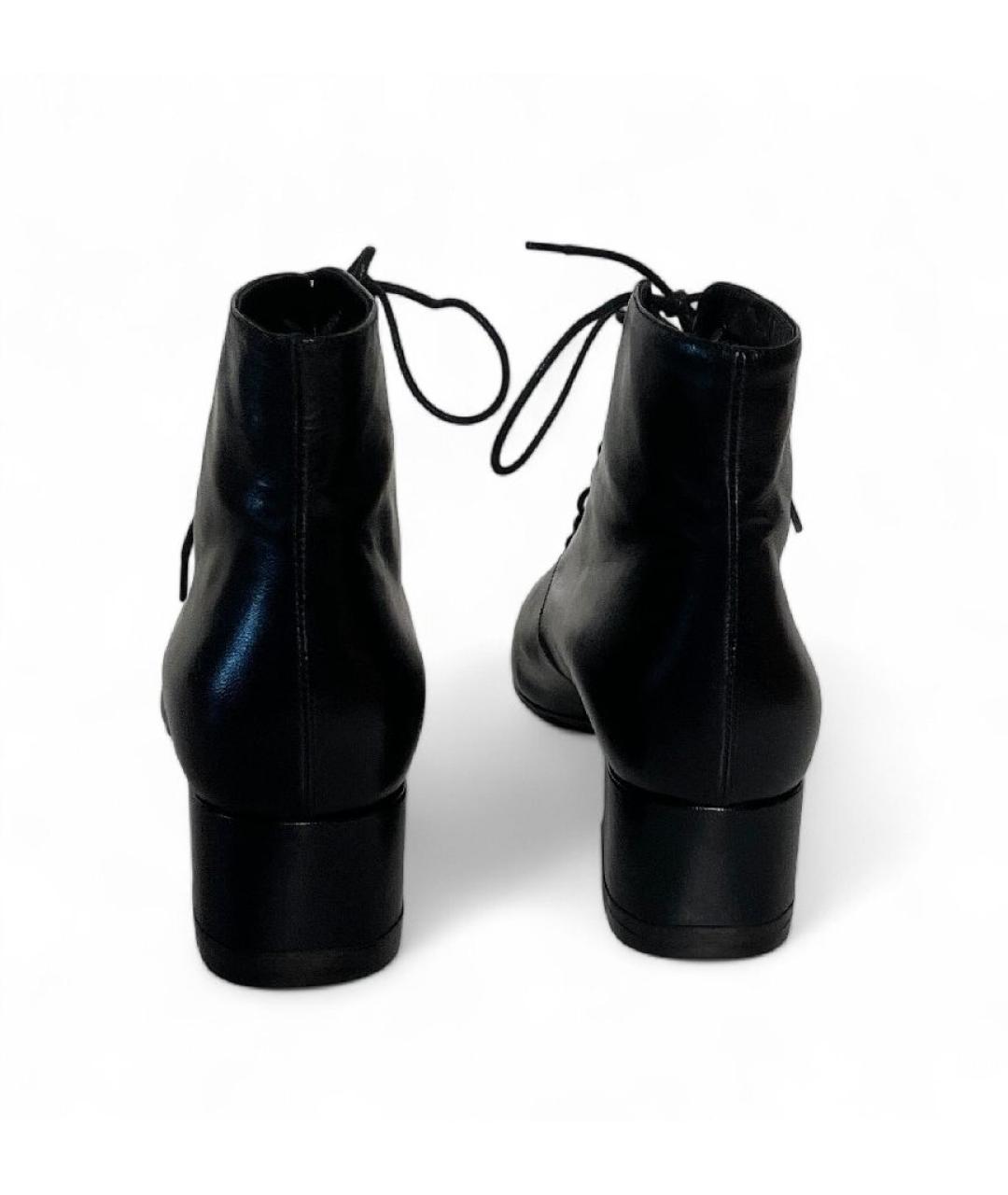 SAINT LAURENT Черные кожаные ботильоны, фото 4