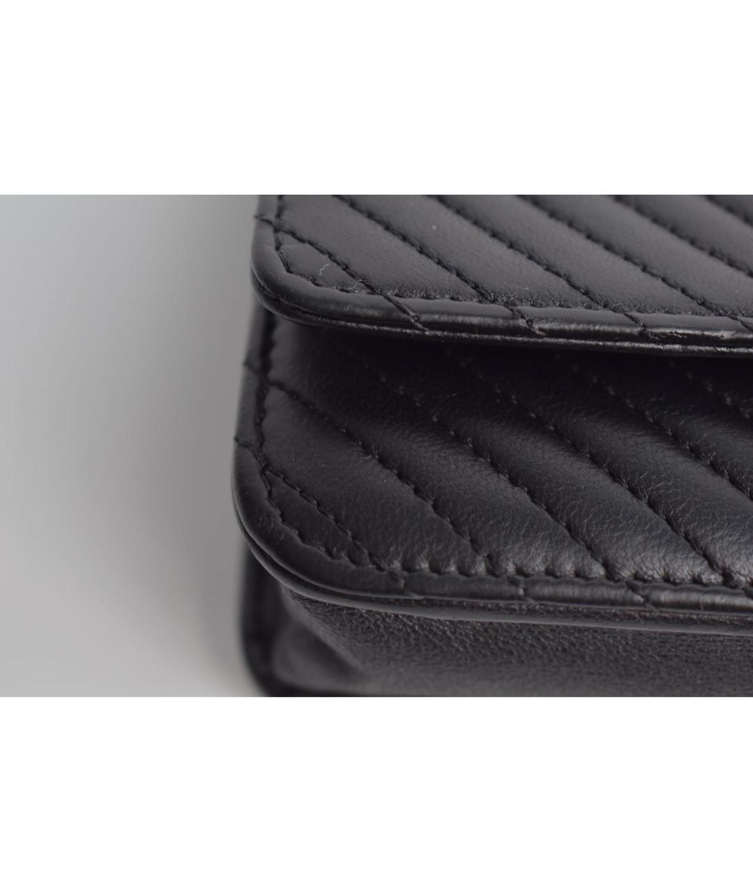 CHANEL Черная кожаная сумка через плечо, фото 6