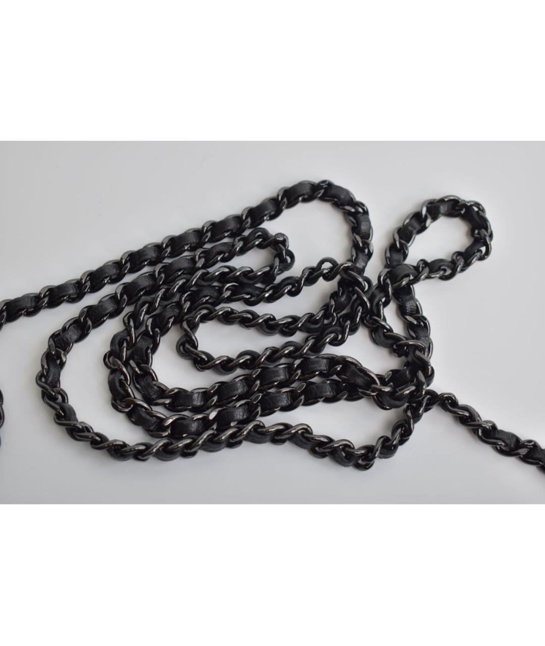 CHANEL Черная кожаная сумка через плечо, фото 8