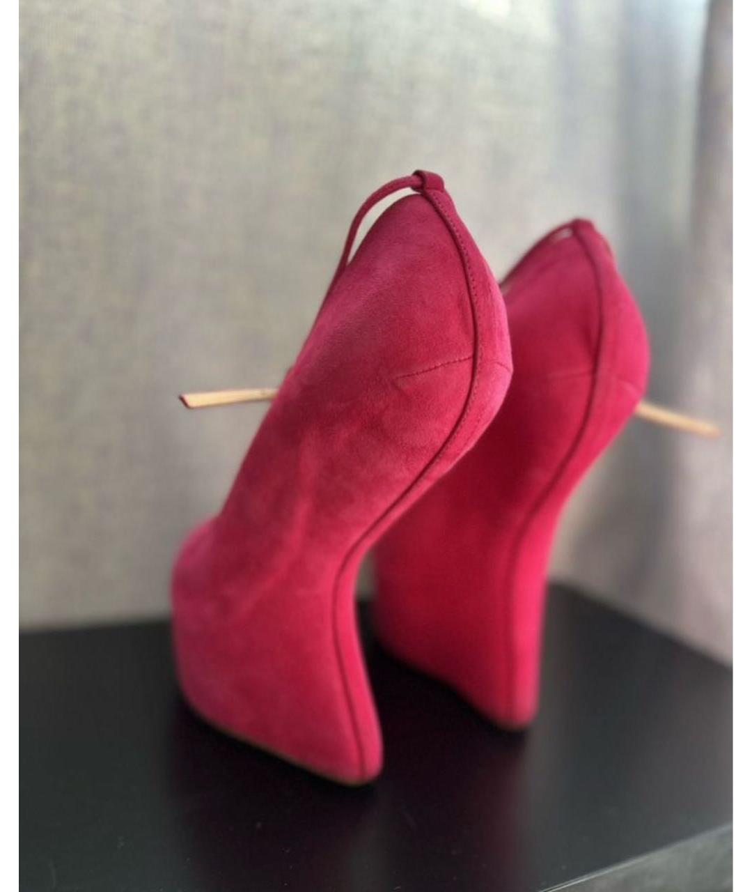 GIUSEPPE ZANOTTI DESIGN Фуксия замшевые туфли, фото 3