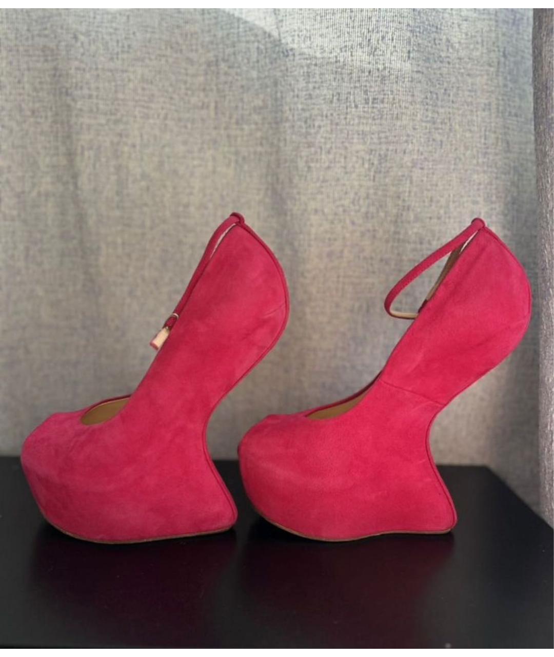 GIUSEPPE ZANOTTI DESIGN Фуксия замшевые туфли, фото 2