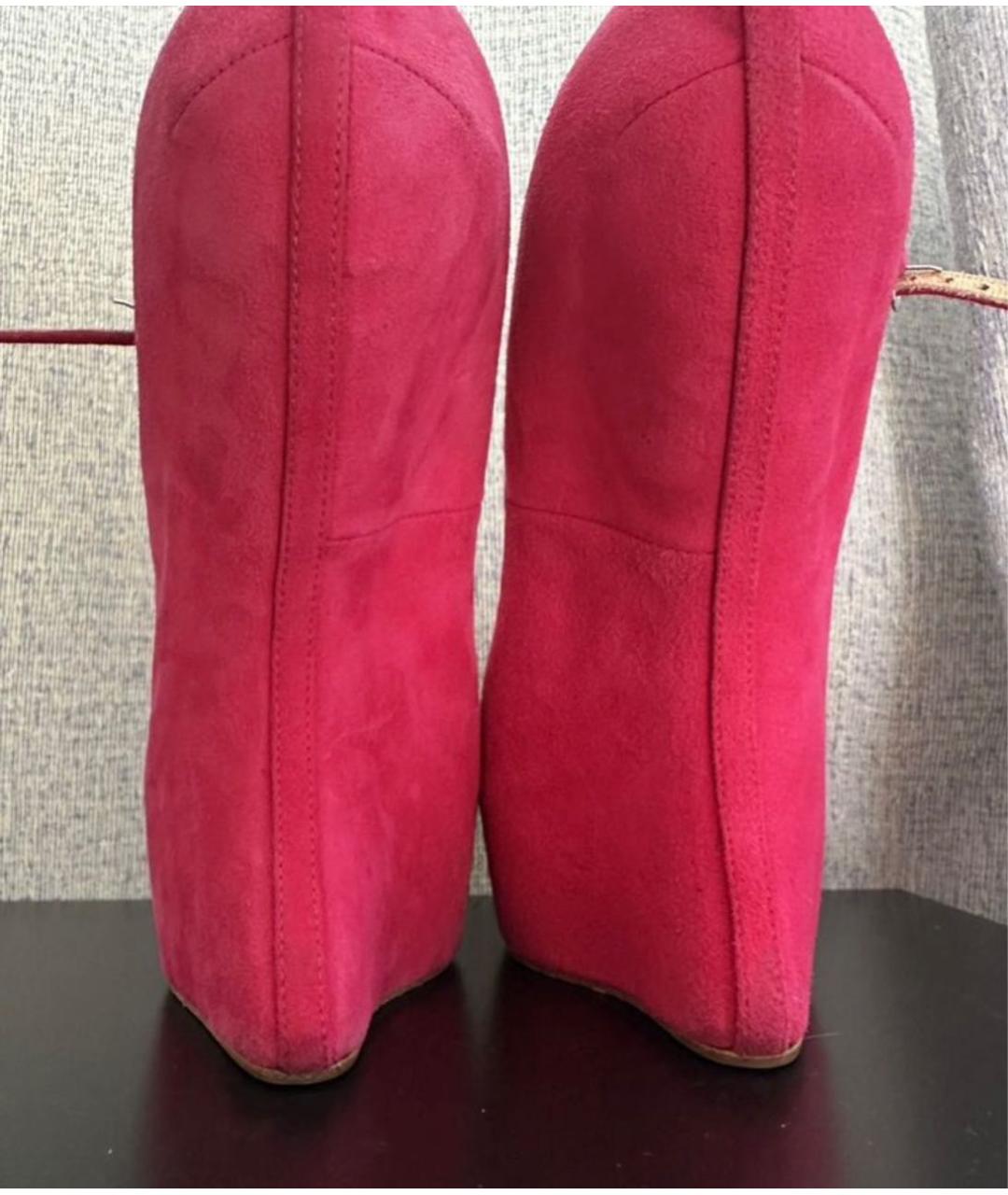 GIUSEPPE ZANOTTI DESIGN Фуксия замшевые туфли, фото 5