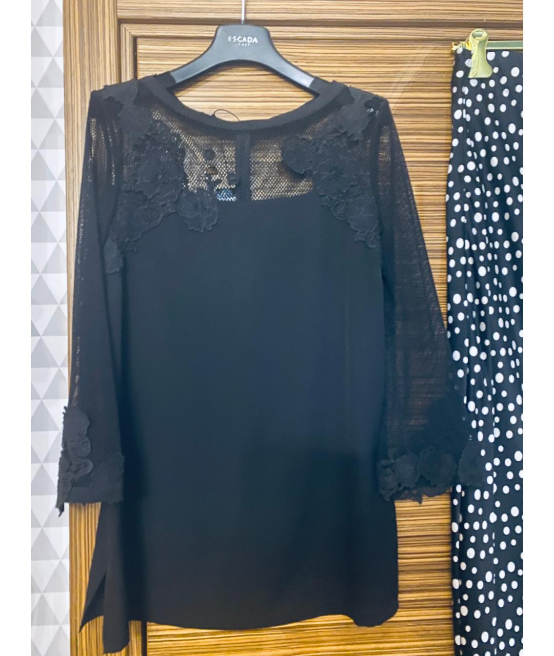 ESCADA Черный шелковый костюм с юбками, фото 6