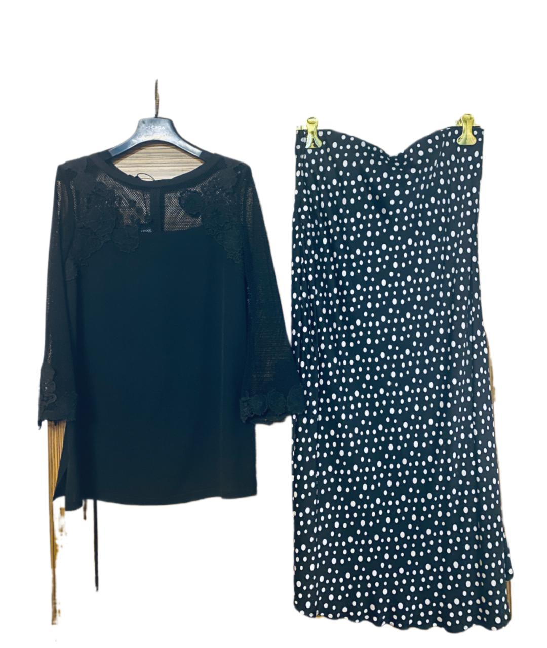 ESCADA Черный шелковый костюм с юбками, фото 7