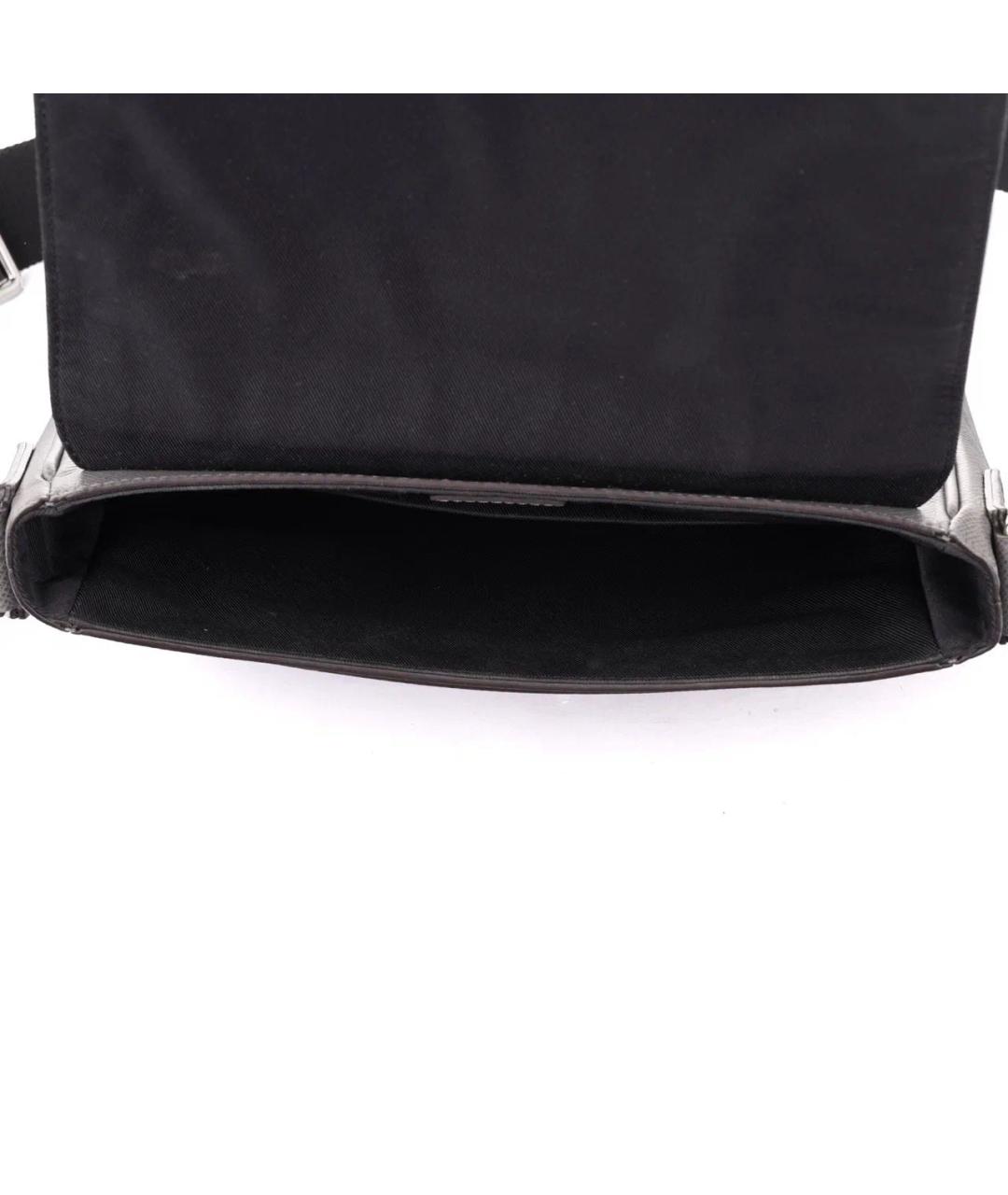 LOUIS VUITTON Серая кожаная сумка на плечо, фото 8