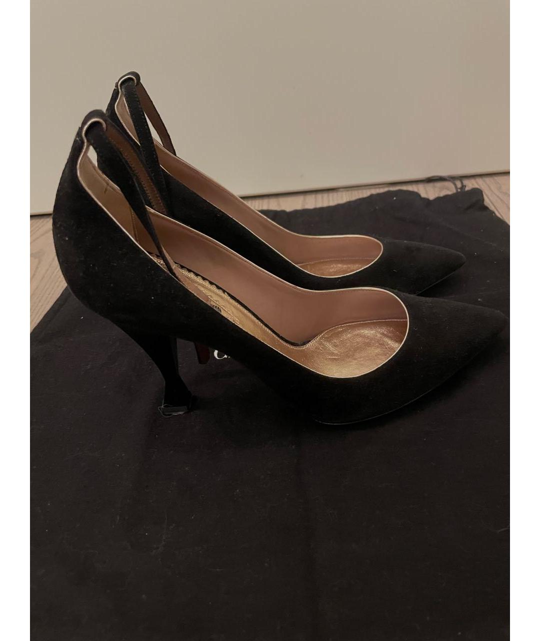 GIORGIO ARMANI Черные замшевые туфли, фото 7