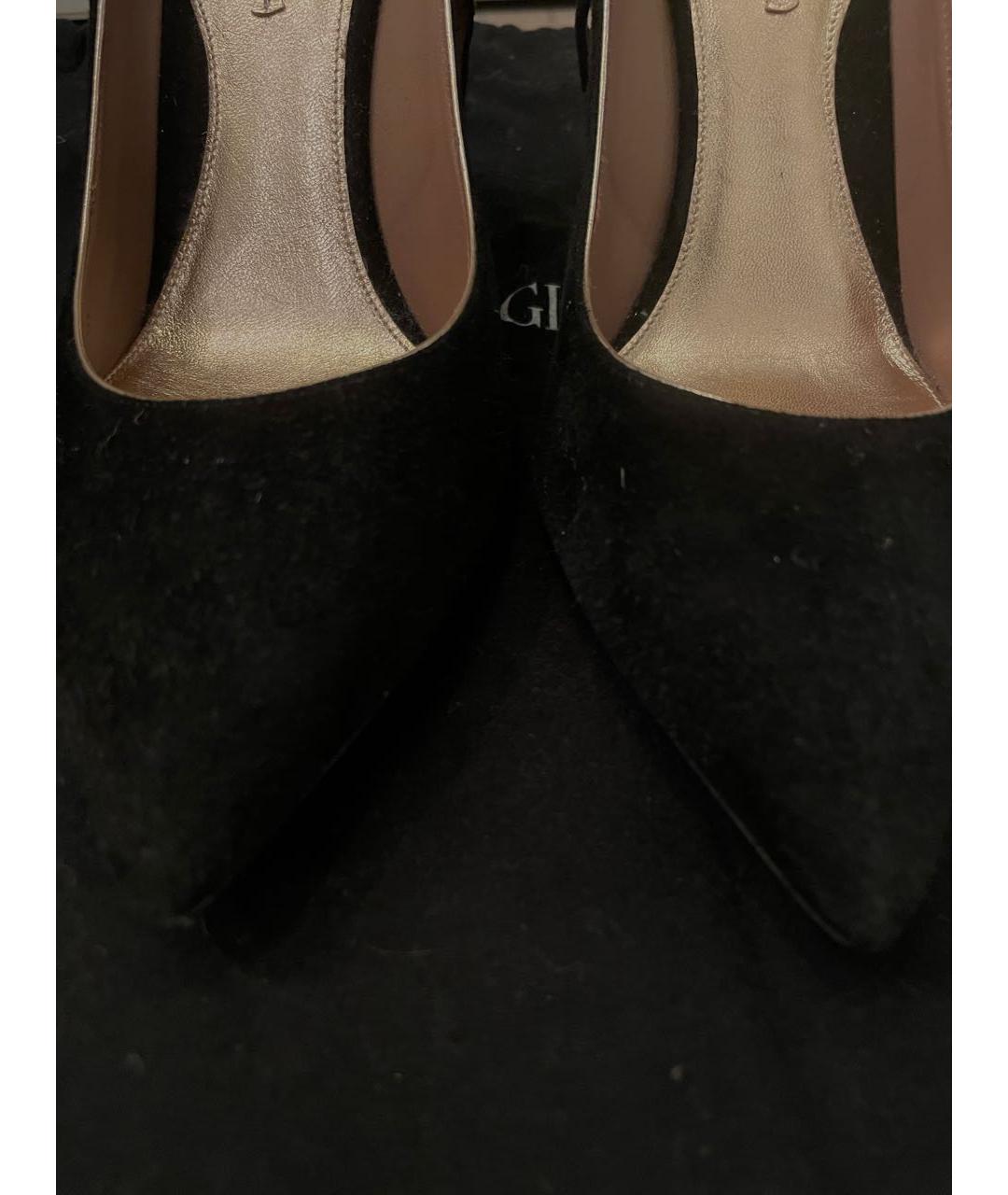 GIORGIO ARMANI Черные замшевые туфли, фото 6